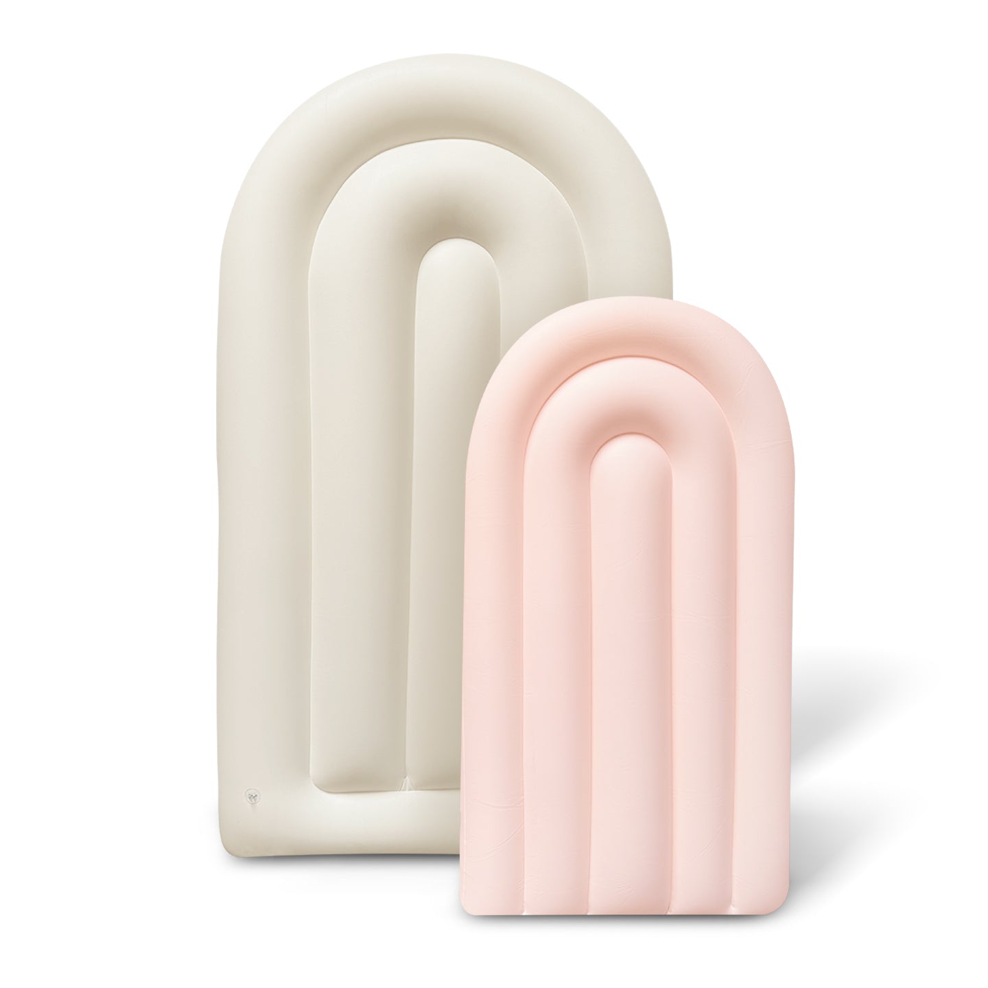 SHIPS NOW • Balloon Garland: Fluted Display Arch Set in Cream/Blush (Matte) • FINAL SALE