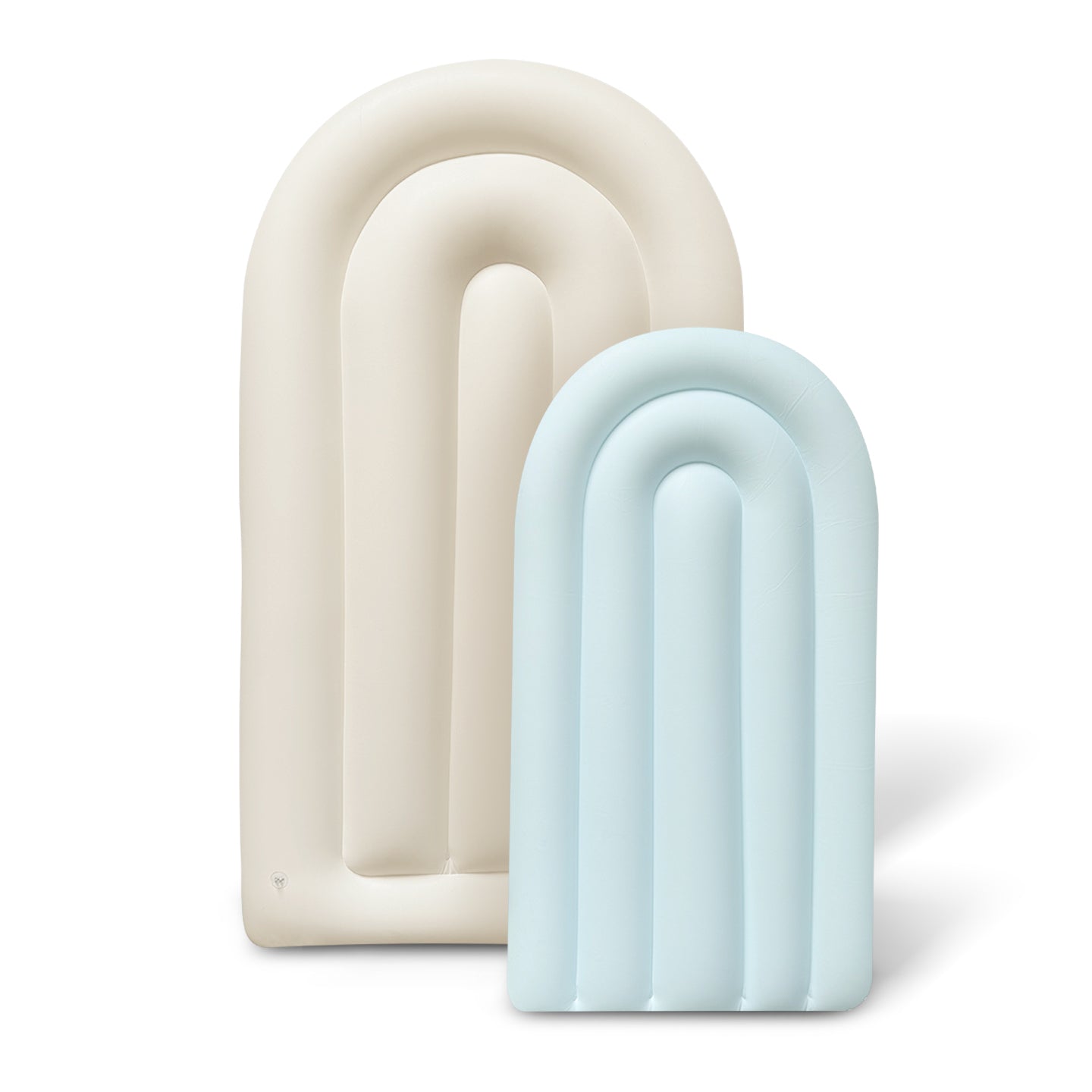 SHIPS NOW • Balloon Garland: Fluted Display Arch Set in Cream/Sky (Matte) • FINAL SALE