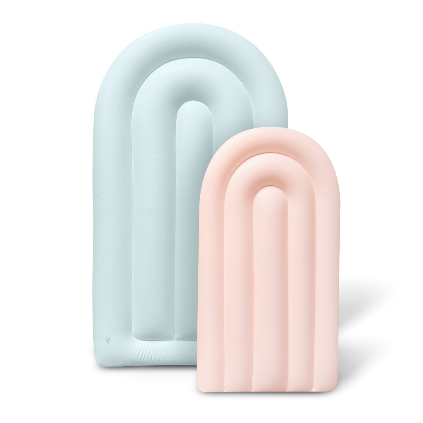 SHIPS NOW • Balloon Garland: Fluted Display Arch Set in Sky/Blush (Matte) • FINAL SALE