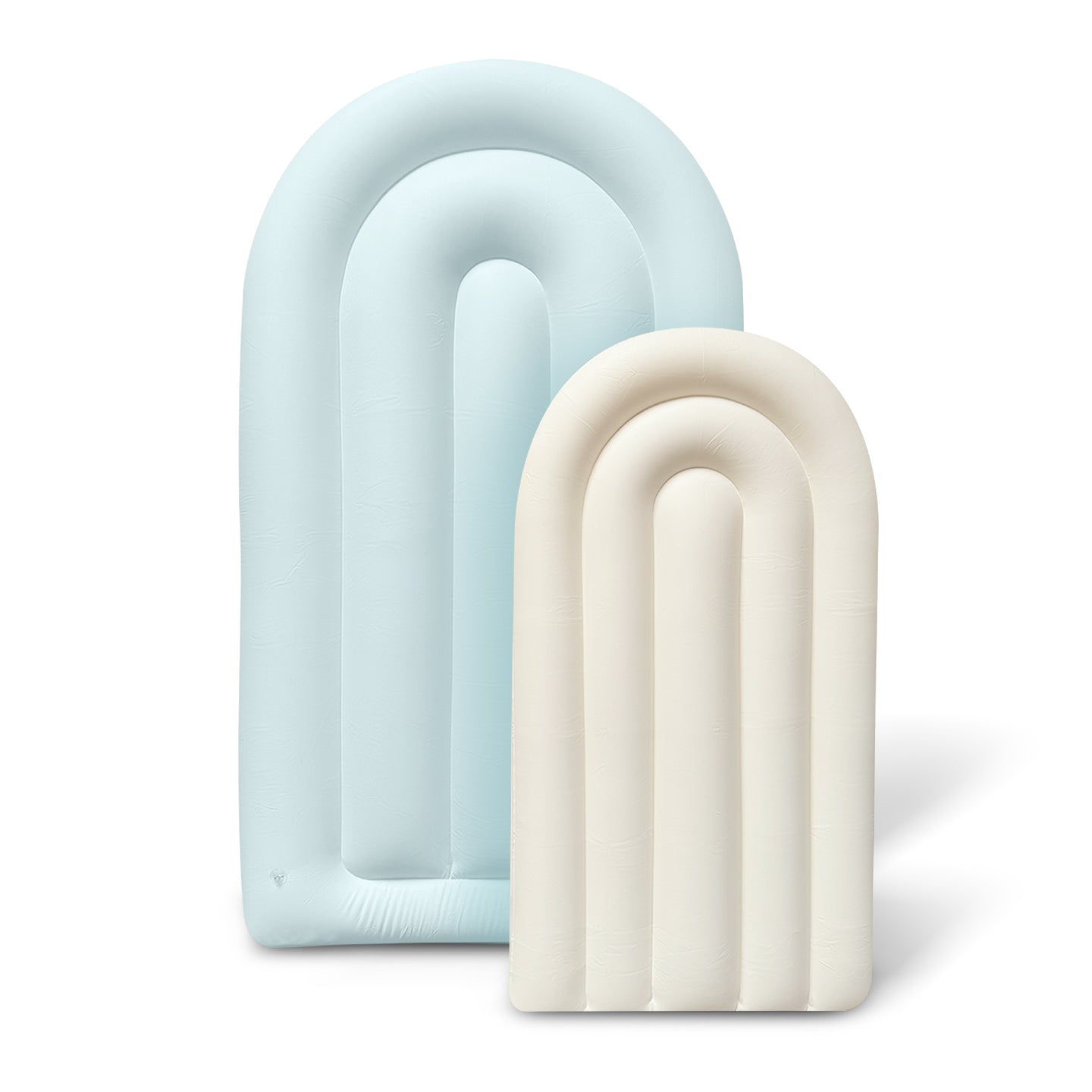 SHIPS NOW • Balloon Garland: Fluted Display Arch Set in Sky/Cream (Matte) • FINAL SALE