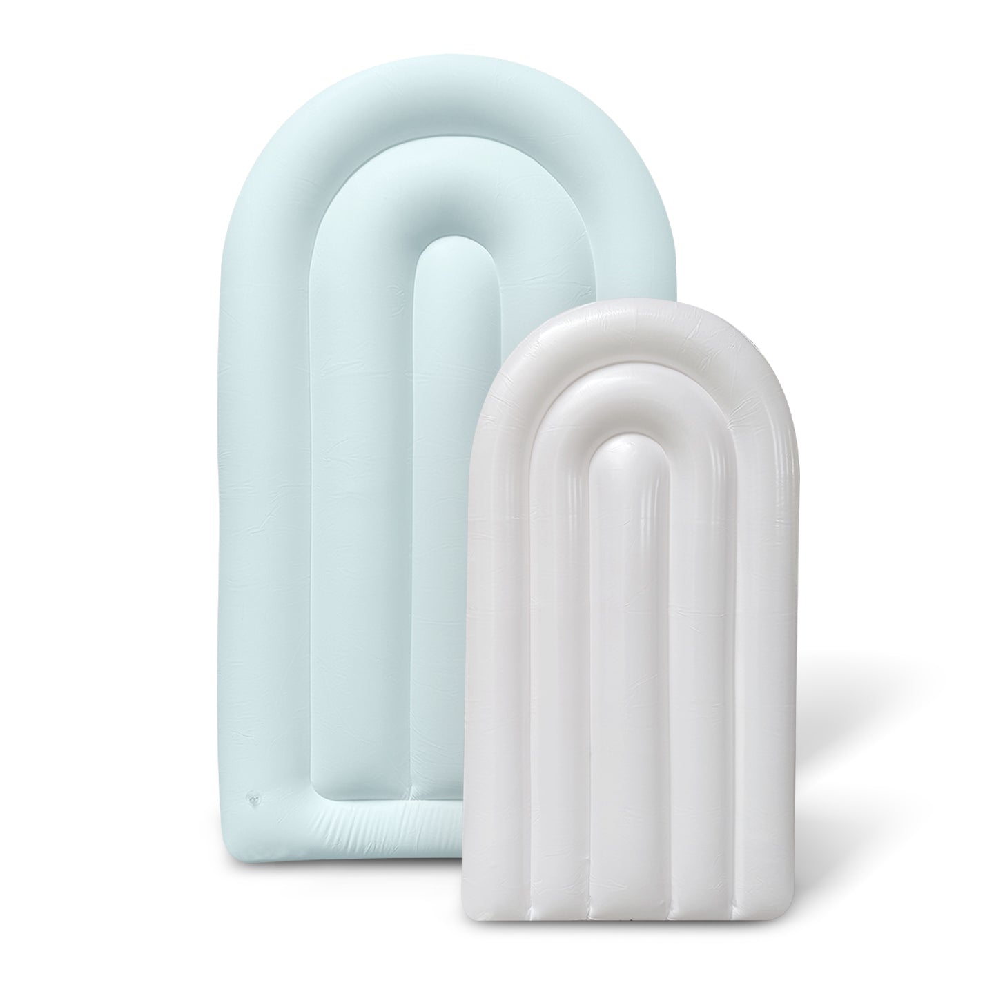 SHIPS NOW • Balloon Garland: Fluted Display Arch Set in Sky/Pearl (Matte/Pearl) • FINAL SALE
