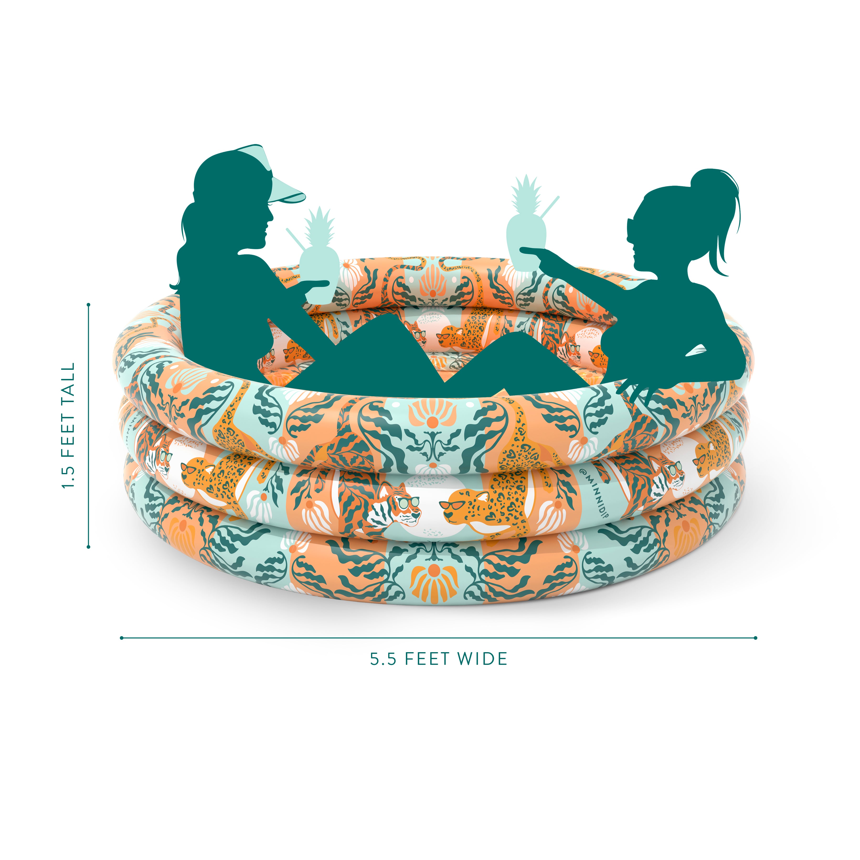 the JUNGLE OASIS luxe inflatable pool