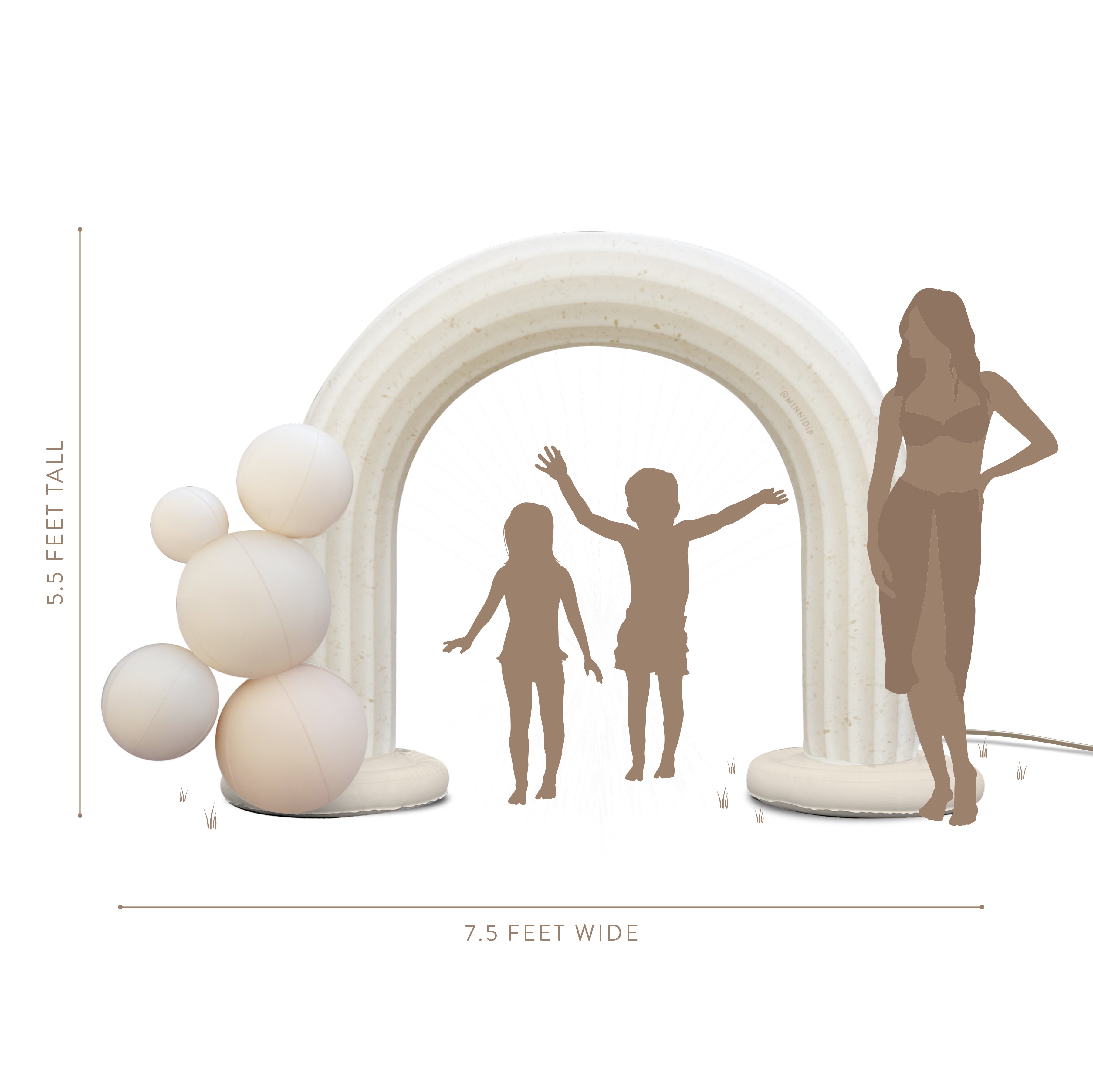 the FLUTED TERRAZZO Garland Arch Sprinkler