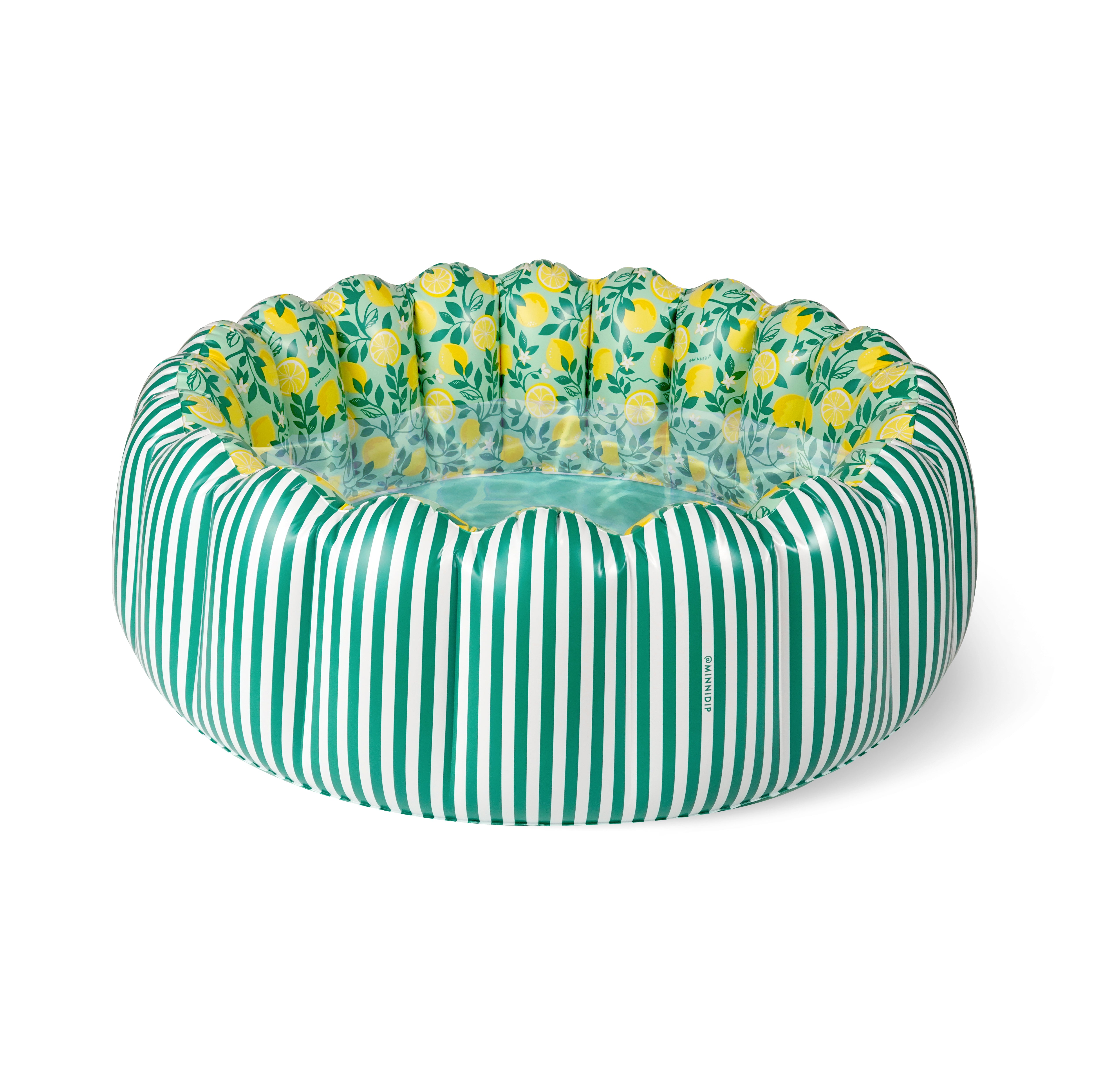 the Tufted STRIPED LIMONE luxe inflatable pool