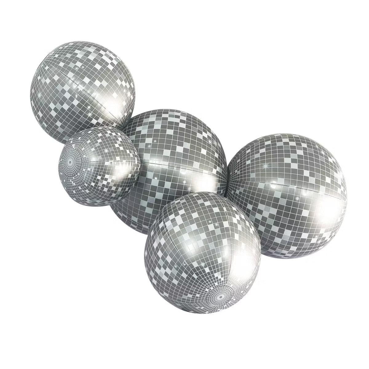 SHIPS NOW • Balloon Garland: 5-Cluster in Disco Silver • FINAL SALE
