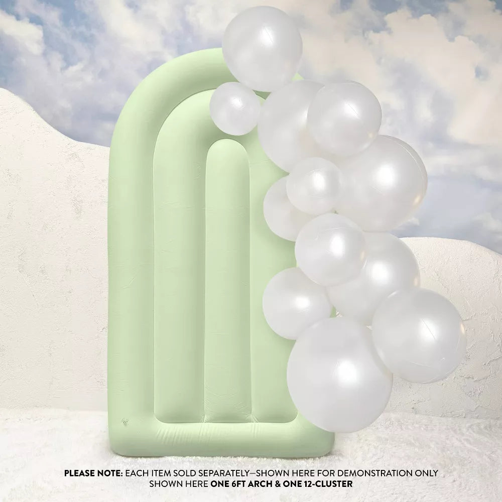 SHIPS NOW • Balloon Garland: 6FT Fluted Display Arch in Matcha (Matte) • FINAL SALE