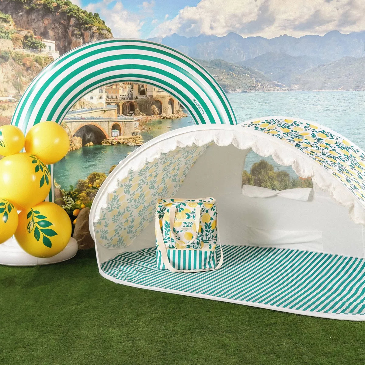 the STRIPED LIMONE Cooler Tote