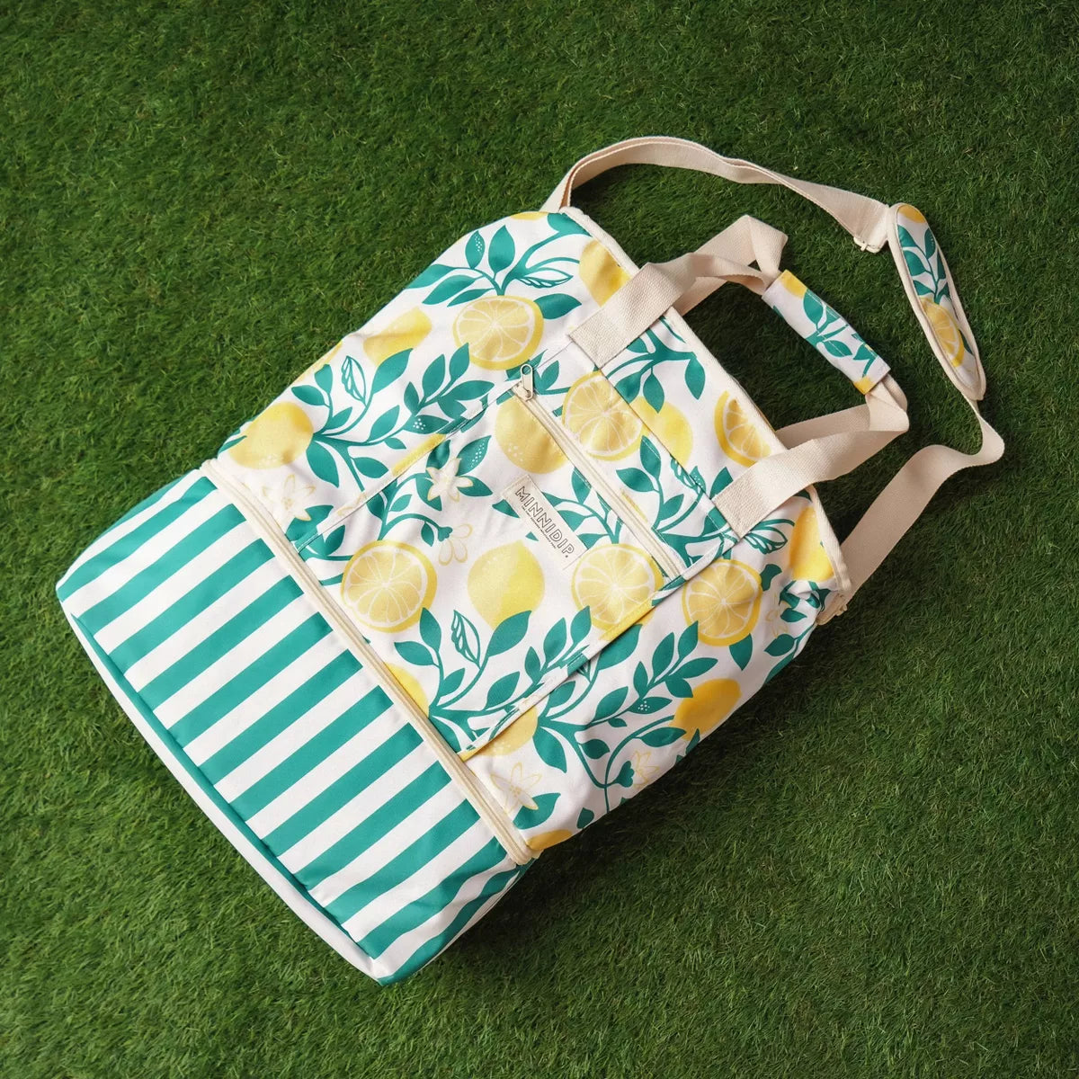 the STRIPED LIMONE Cooler Tote