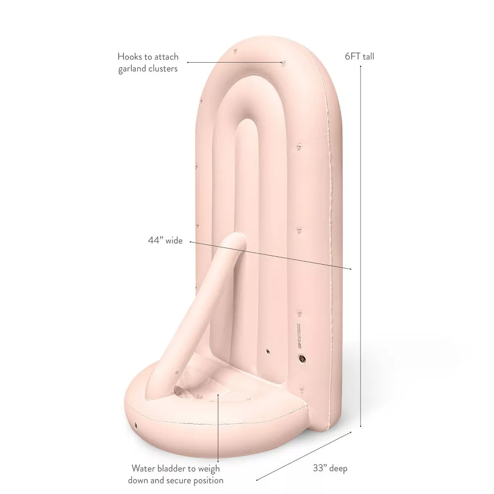 SHIPS NOW • Balloon Garland: 6FT Fluted Display Arch in Blush (Matte) • FINAL SALE