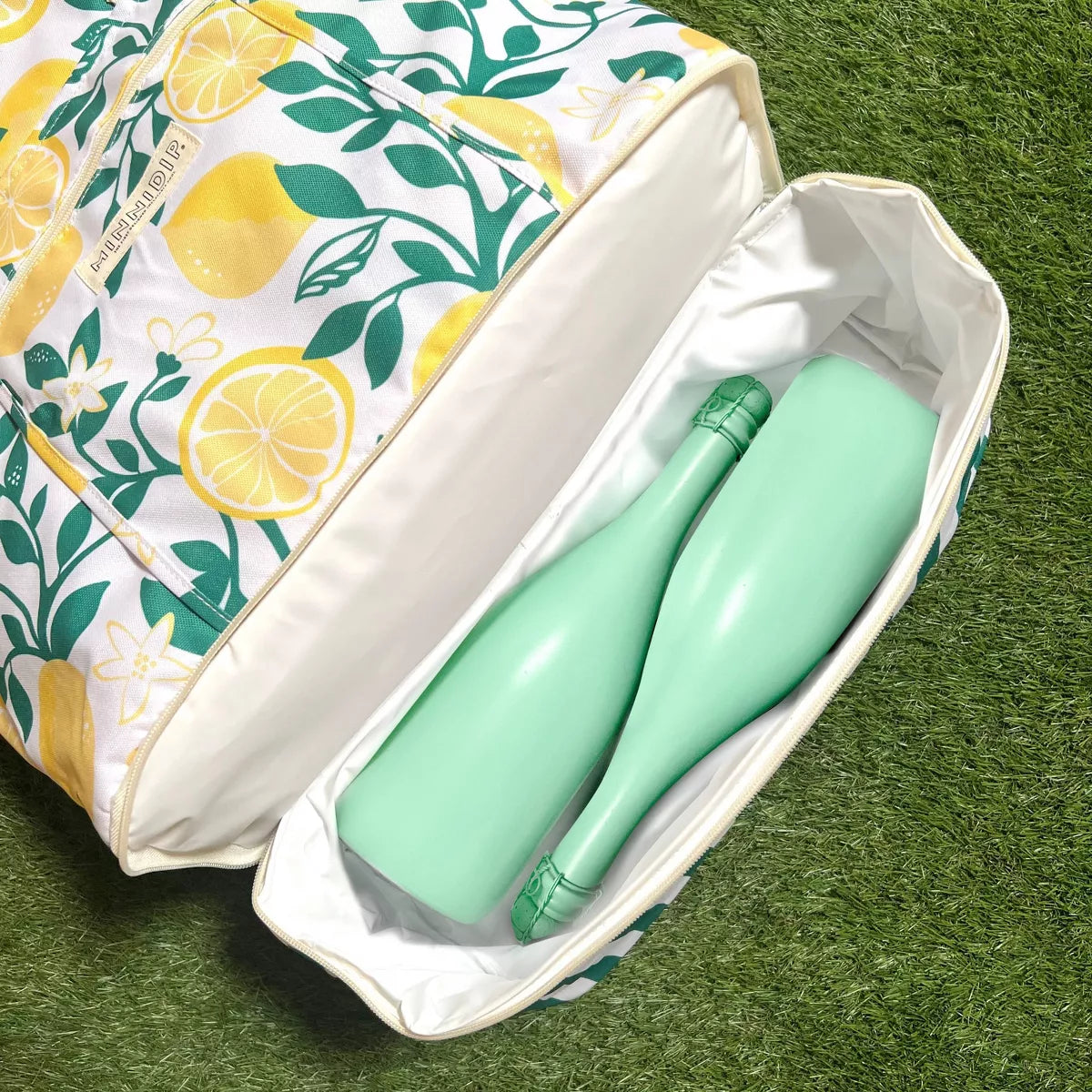 the STRIPED LIMONE Cooler Tote