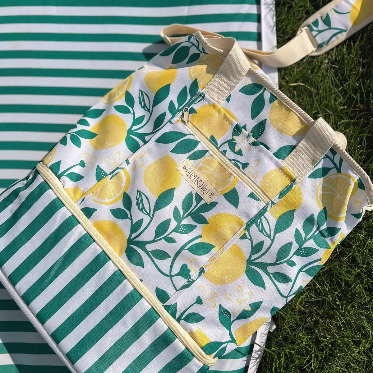 the STRIPED LIMONE Cooler Tote