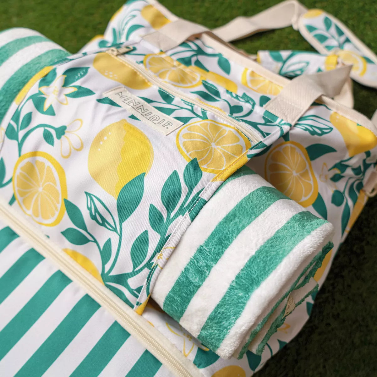 the STRIPED LIMONE Cooler Tote
