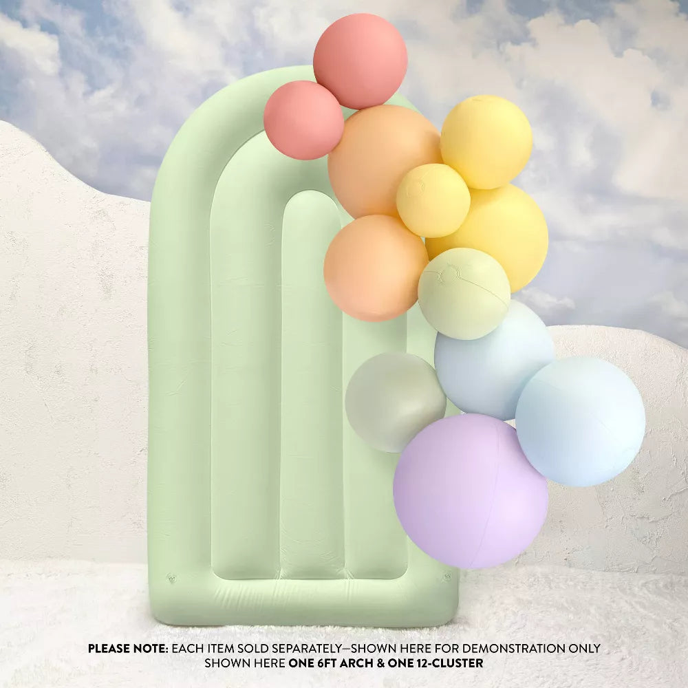 SHIPS NOW • Balloon Garland: 6FT Fluted Display Arch in Matcha (Matte) • FINAL SALE