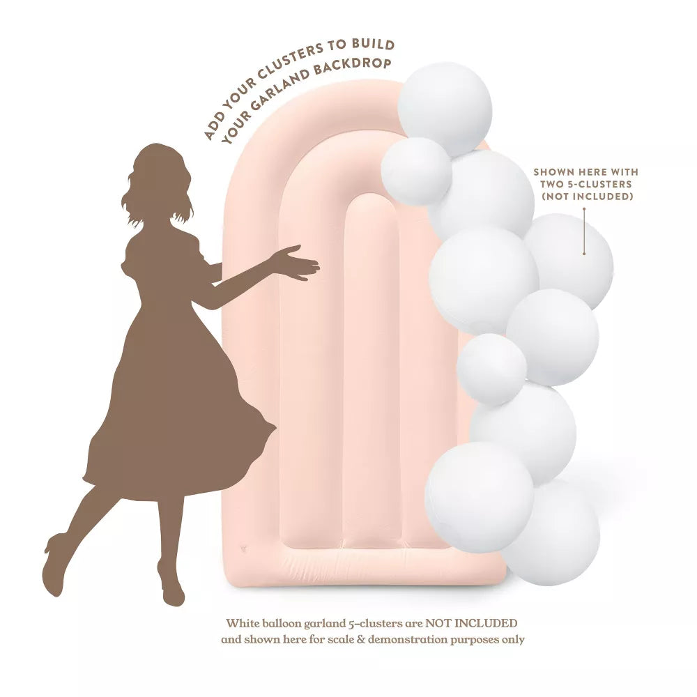 SHIPS NOW • Balloon Garland: 6FT Fluted Display Arch in Blush (Matte) • FINAL SALE