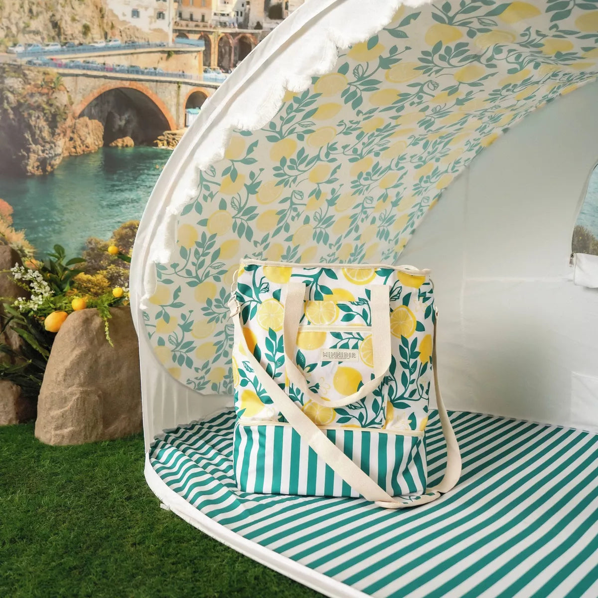 the STRIPED LIMONE Cooler Tote