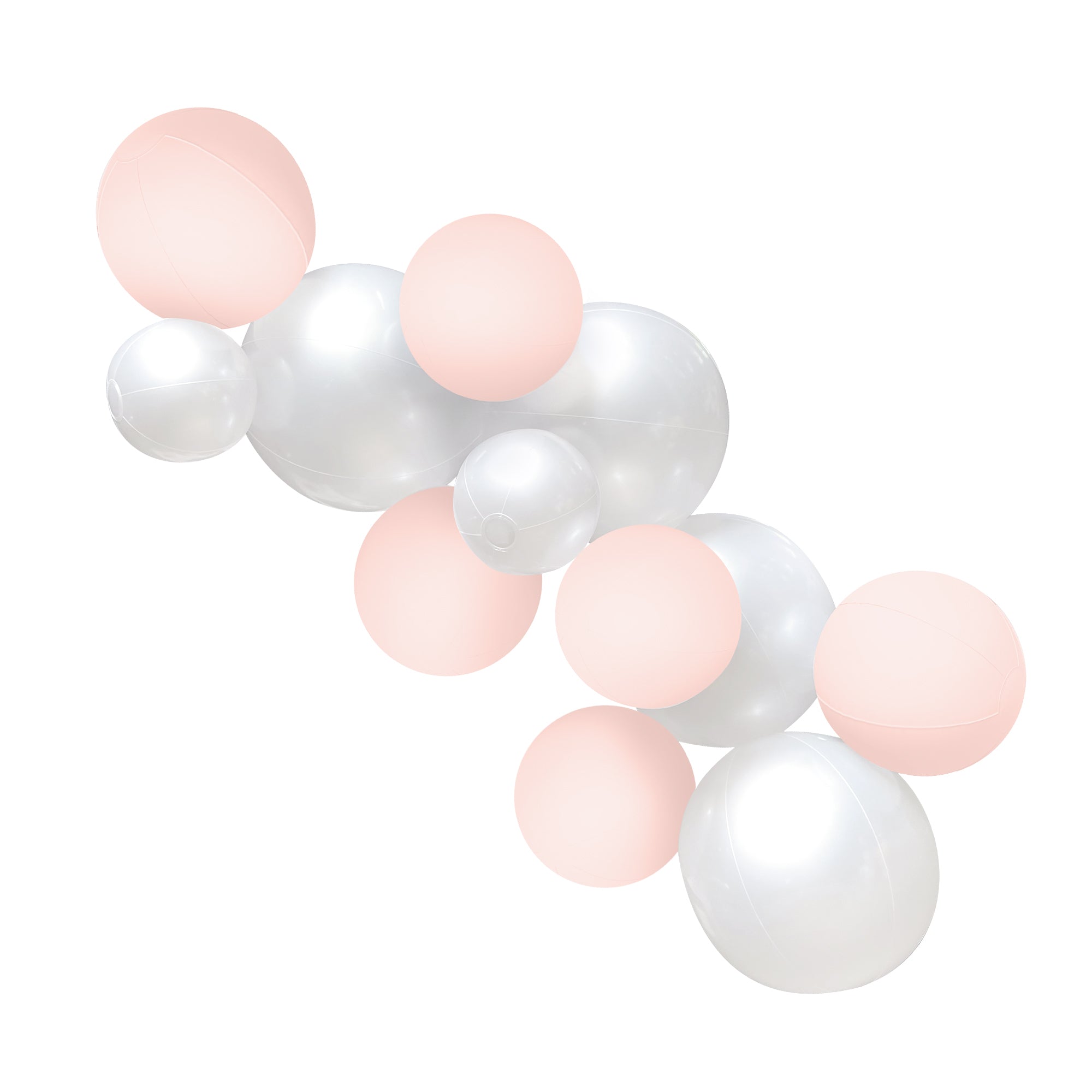 Balloon Garland: 12-Cluster in Blush & Pearl • FINAL SALE