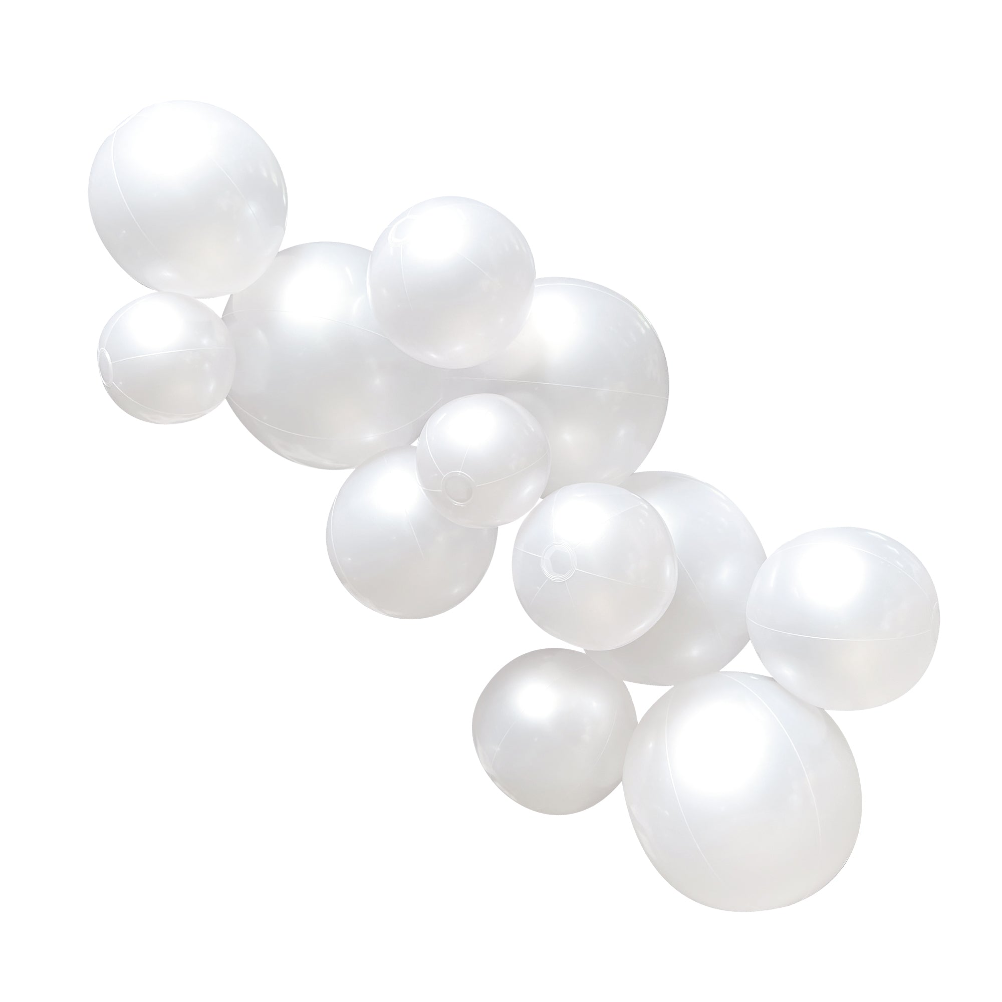Balloon Garland: 12-Cluster in White Pearl • FINAL SALE