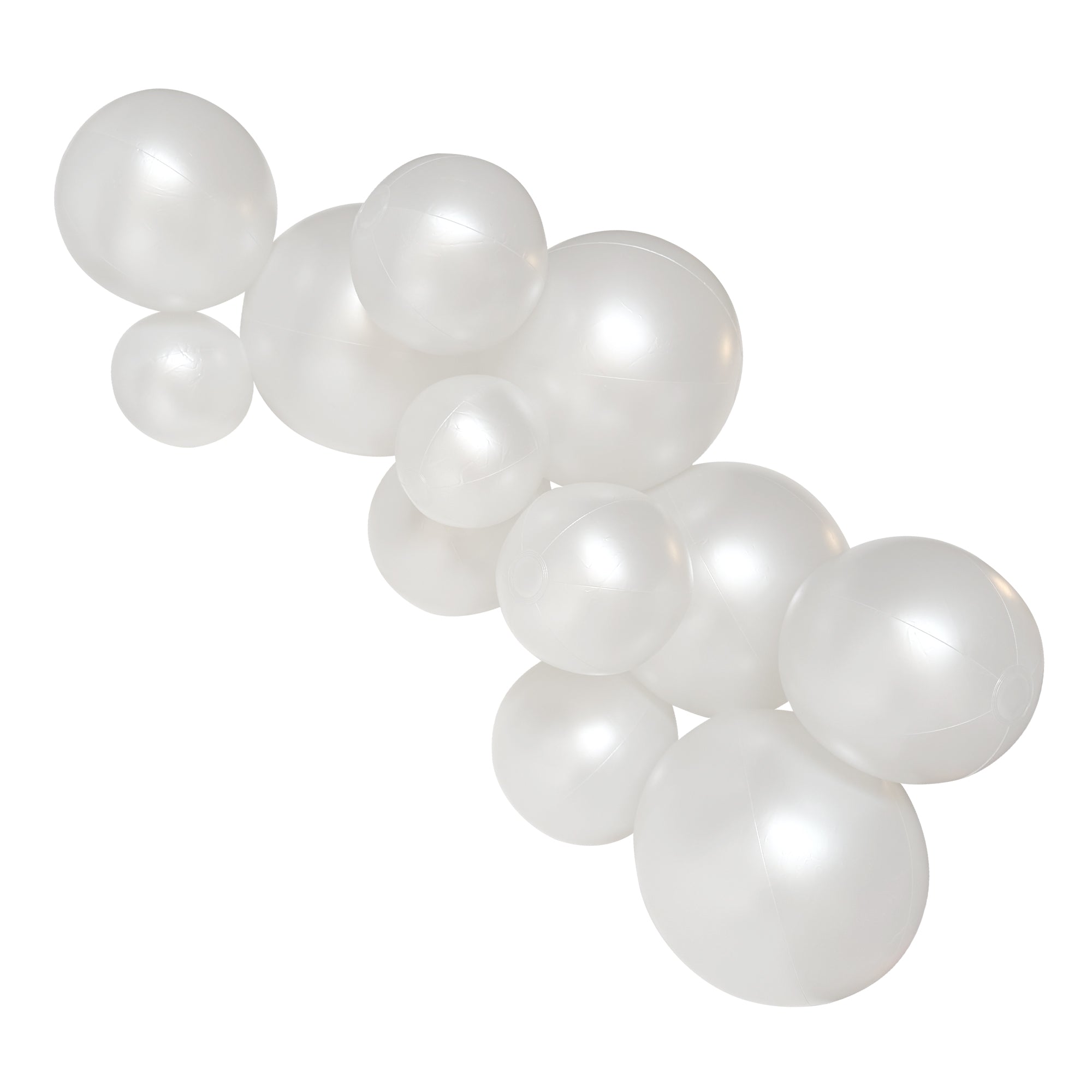 SHIPS NOW • Balloon Garland: 12-Cluster in Off-White Satin Pearl • FIN