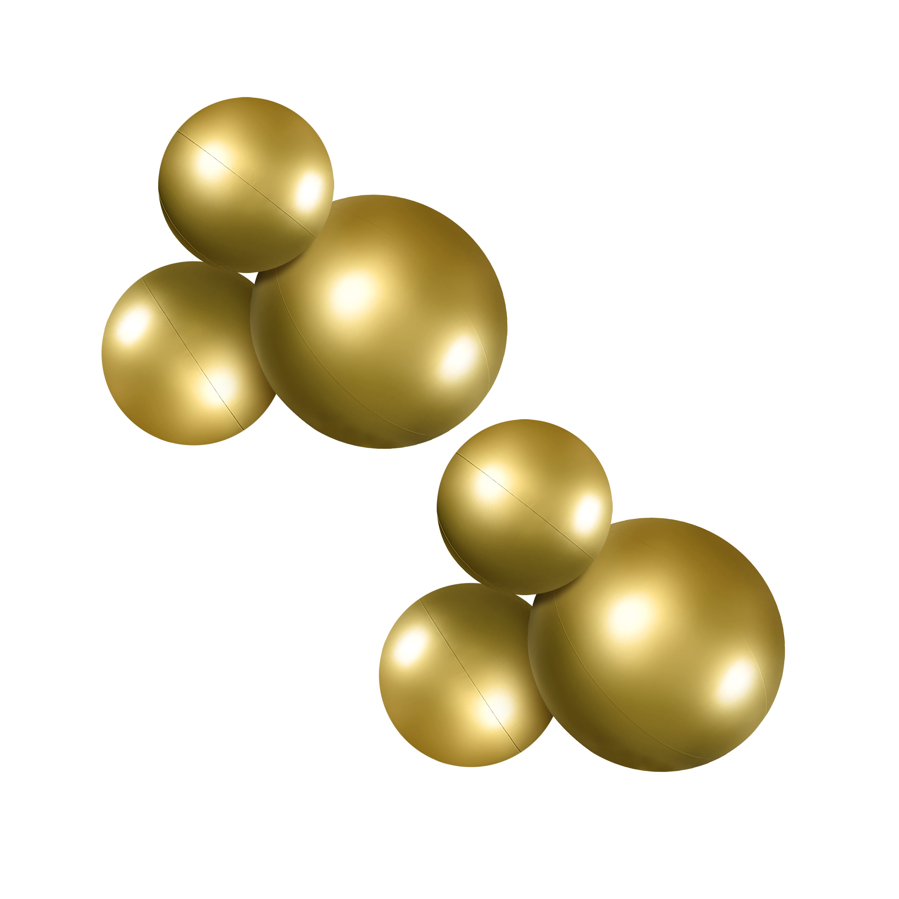 Balloon Garland: 3-Cluster 2-Pack in Gold (Metallic) • FINAL SALE