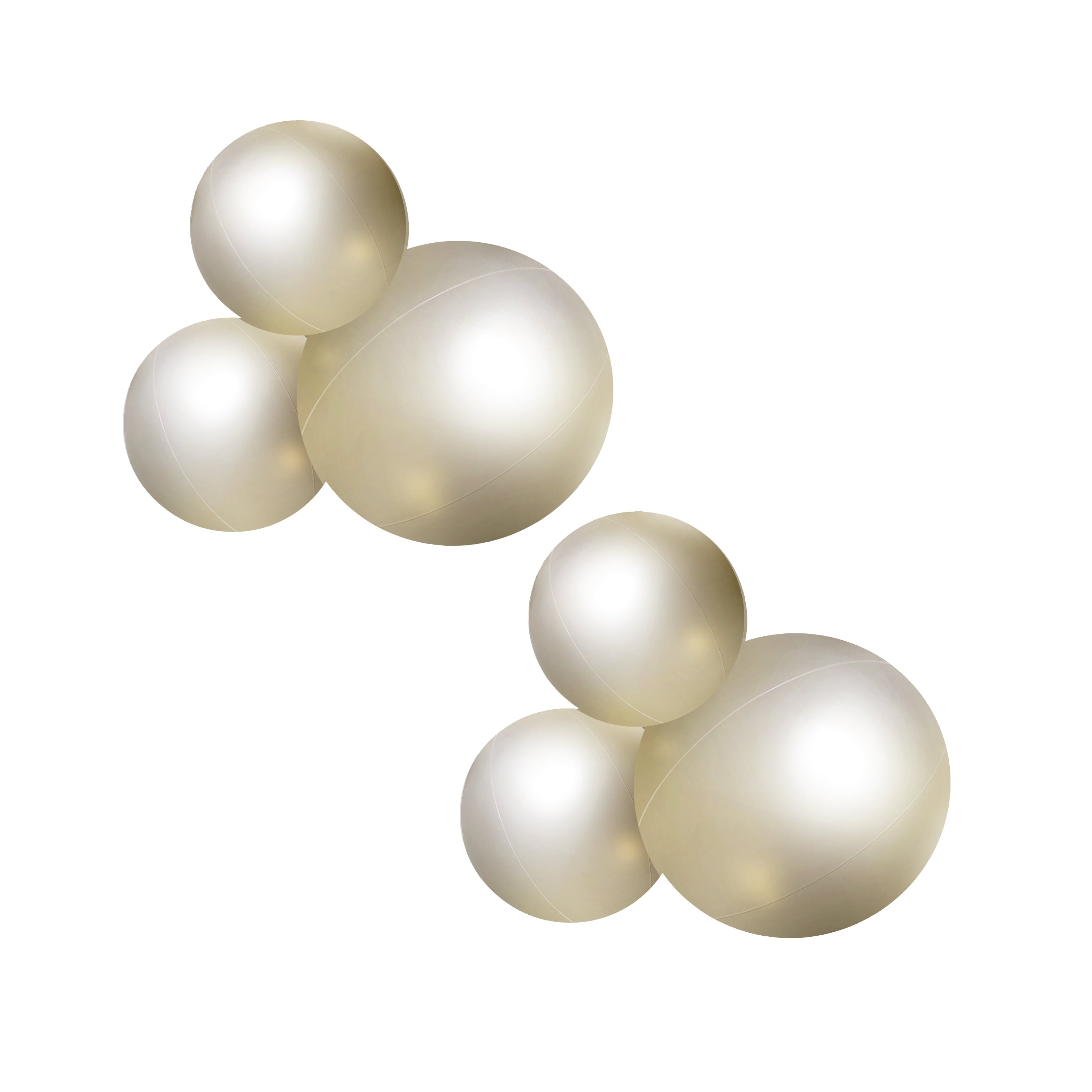 Balloon Garland: 3-Cluster 2-Pack in Champagne Pearl (Pearlescent) • FINAL SALE