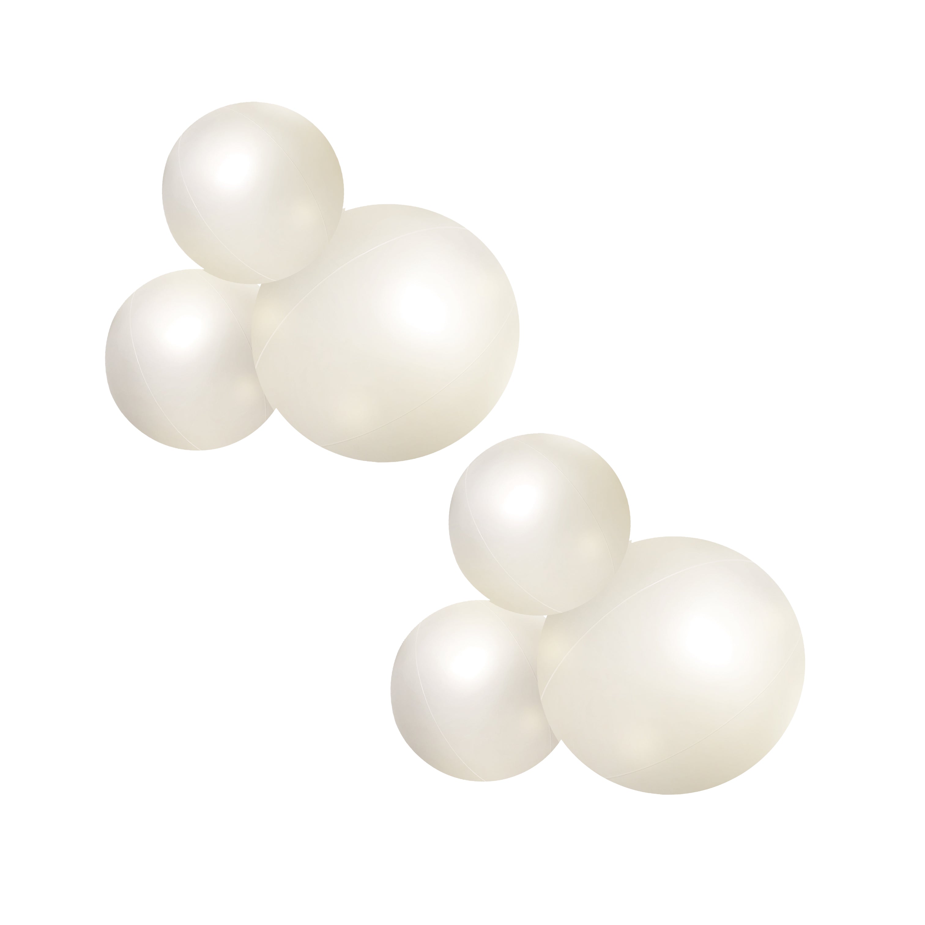 Balloon Garland: 3-Cluster 2-Pack in Cream Pearl (Pearlescent) • FINAL SALE