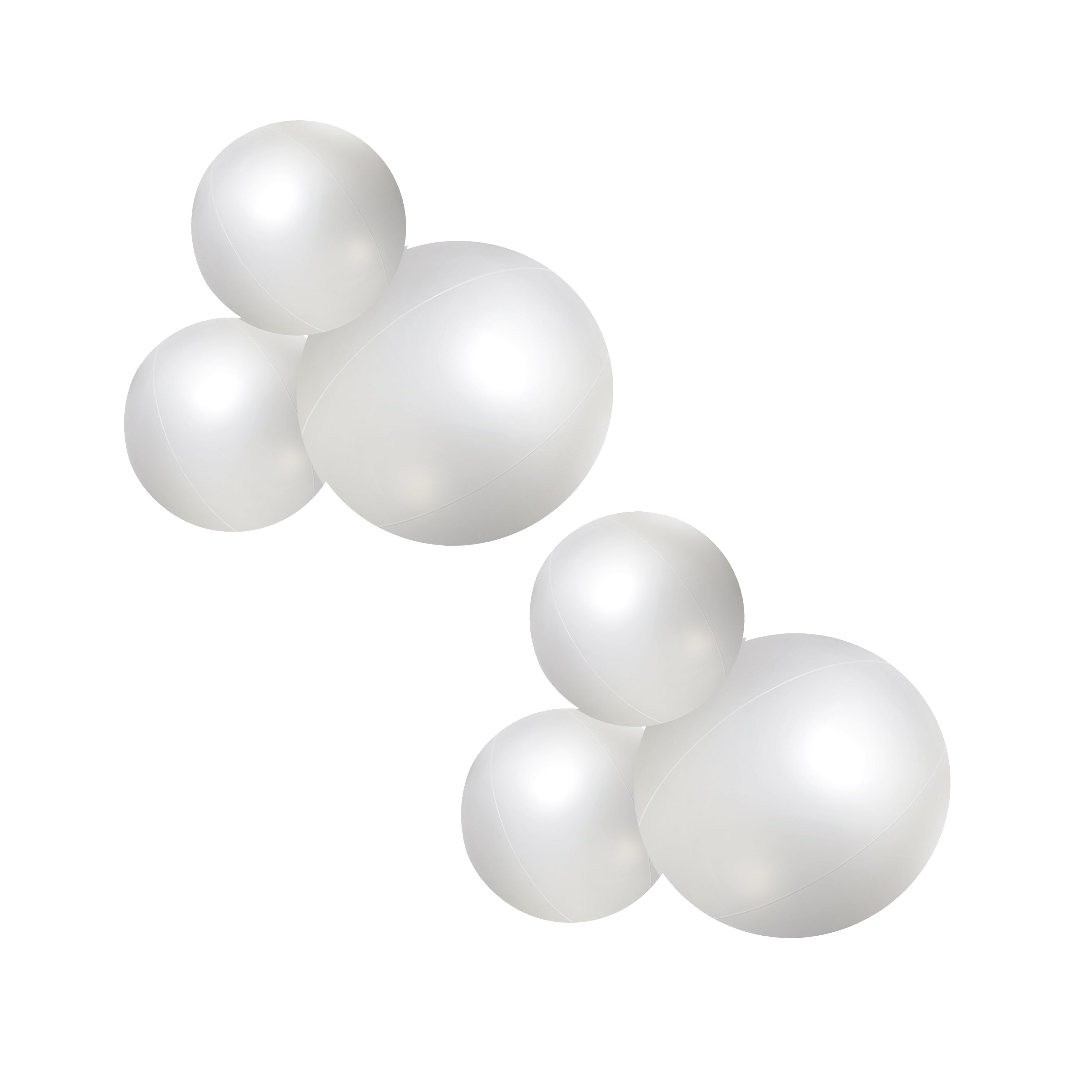 Balloon Garland: 3-Cluster 2-Pack in White Pearl (Pearlescent) • FINAL SALE