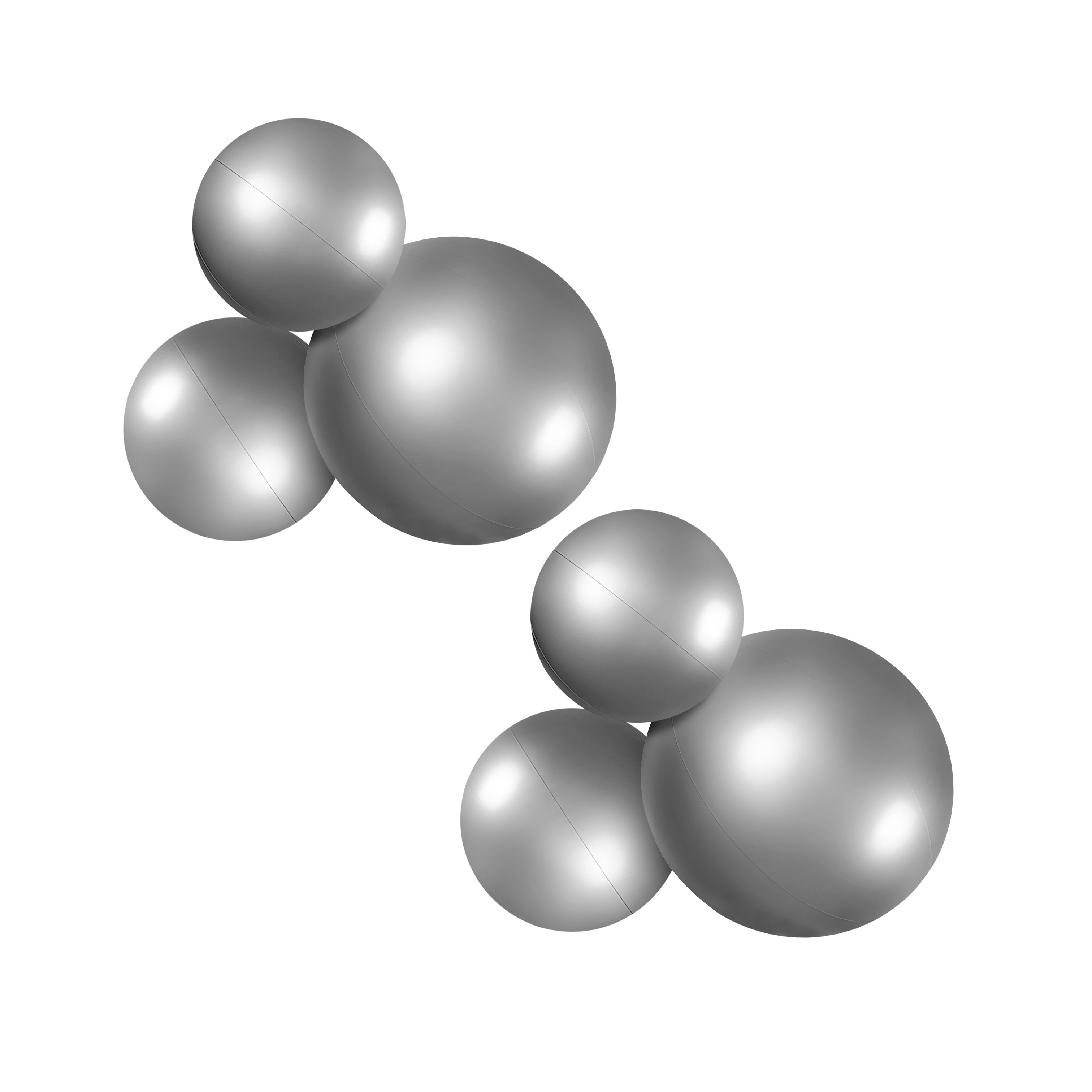 Balloon Garland: 3-Cluster 2-Pack in Silver (Metallic) • FINAL SALE