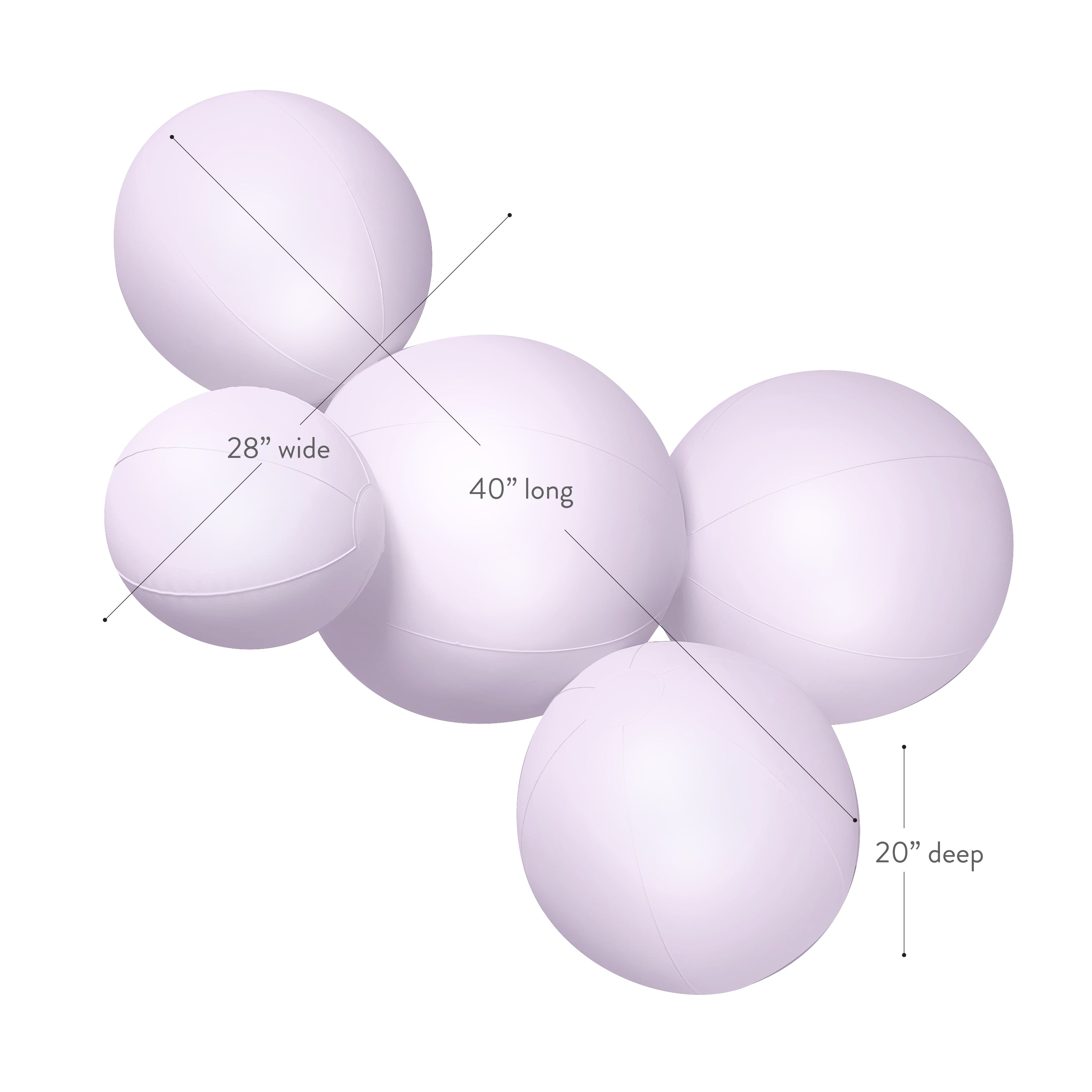 Balloon Garland: 5-Cluster in Lavender (Matte) • FINAL SALE