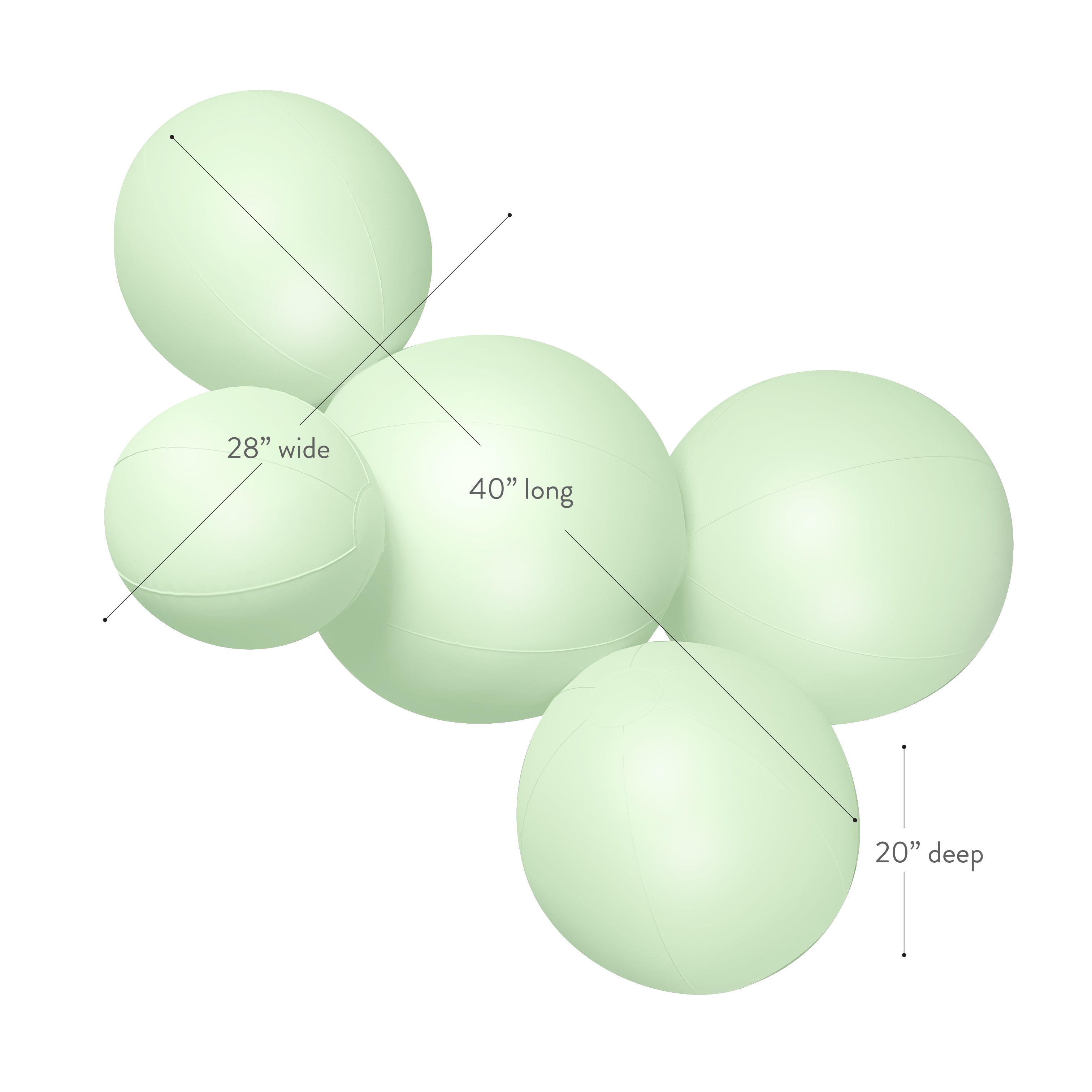 Balloon Garland: 5-Cluster in Matcha (Matte) • FINAL SALE