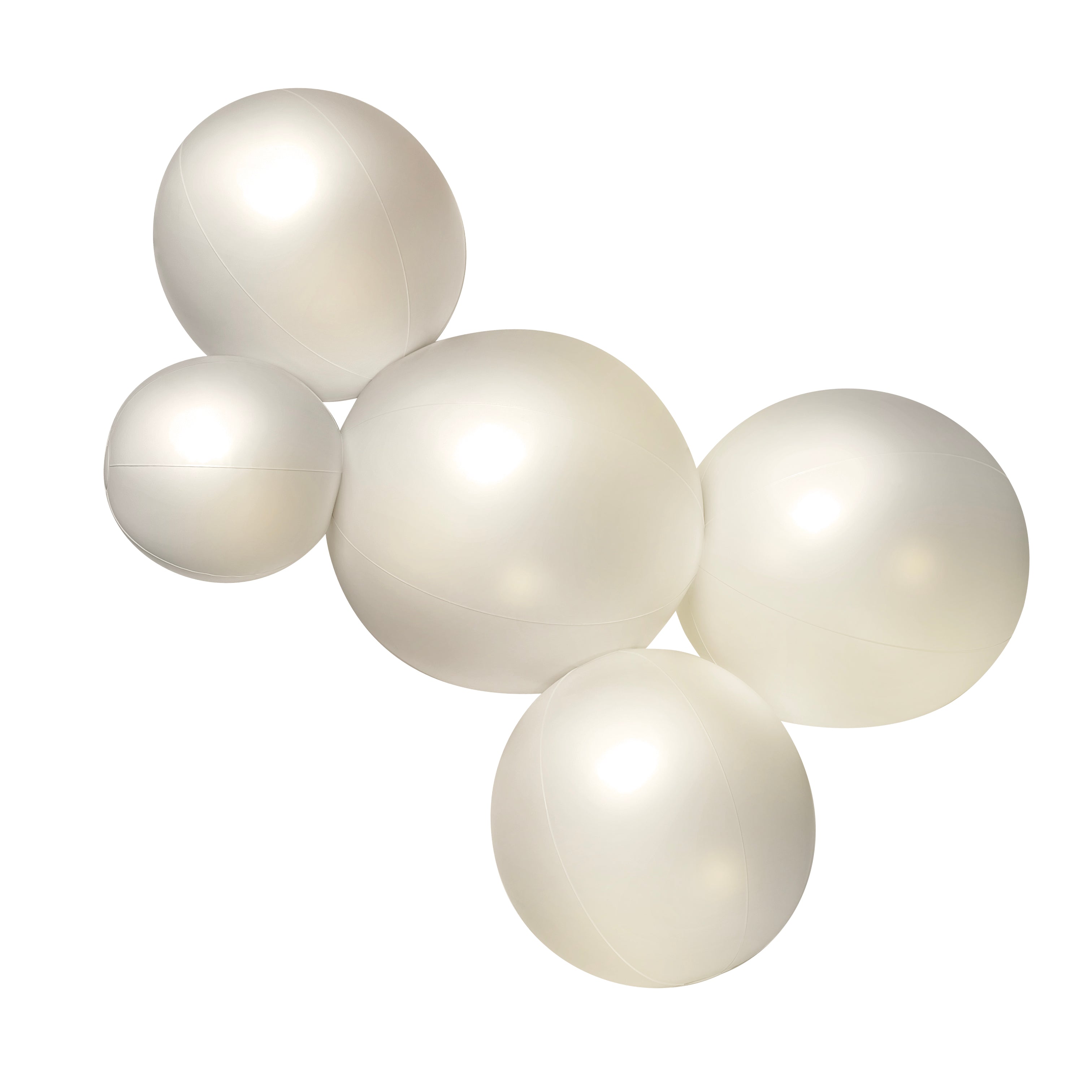 SHIPS NOW • Balloon Garland: 5-Cluster in Cream Pearl (Satin Pearl) • FINAL SALE