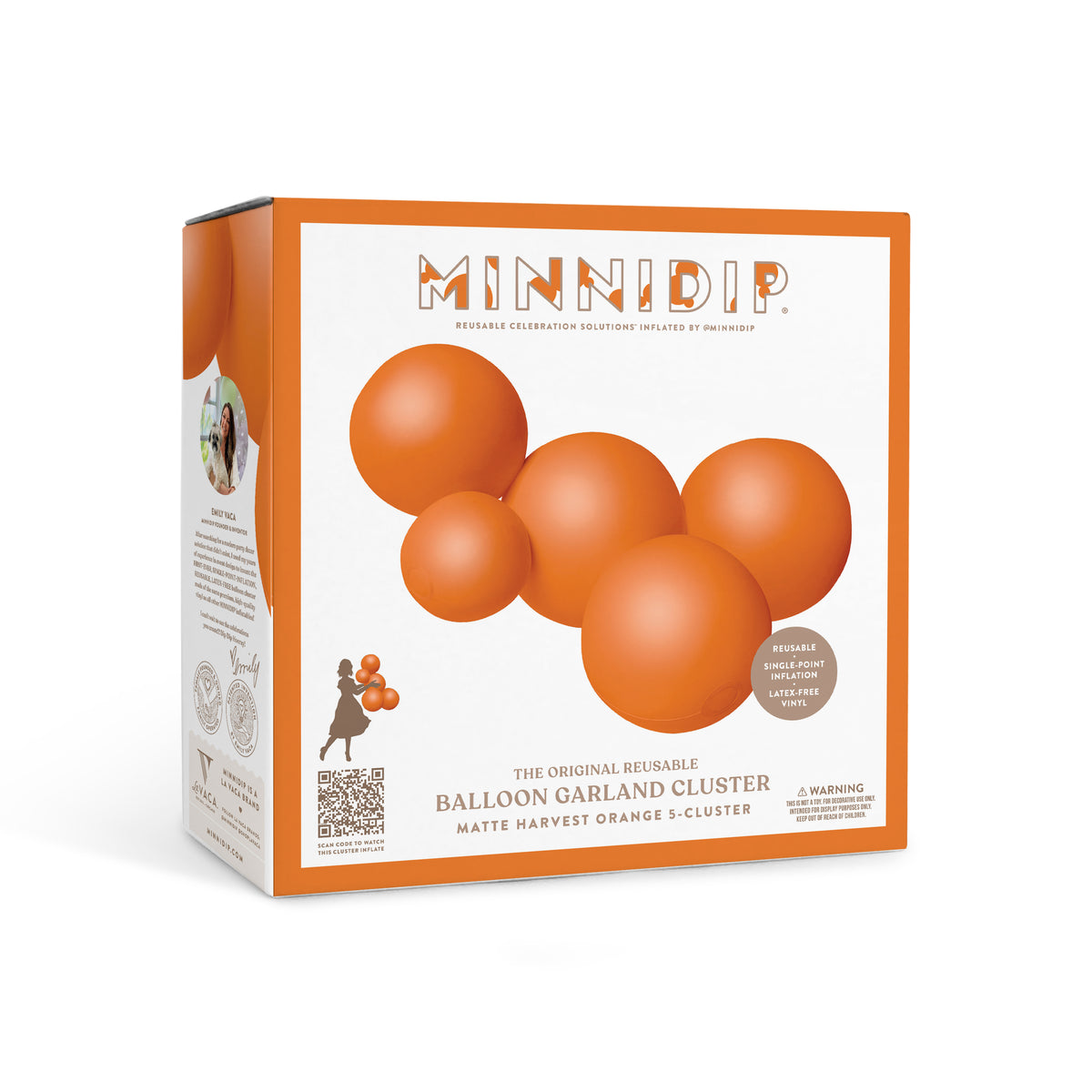 Balloon Garland: 5-Cluster in Harvest Orange (Matte) • FINAL SALE