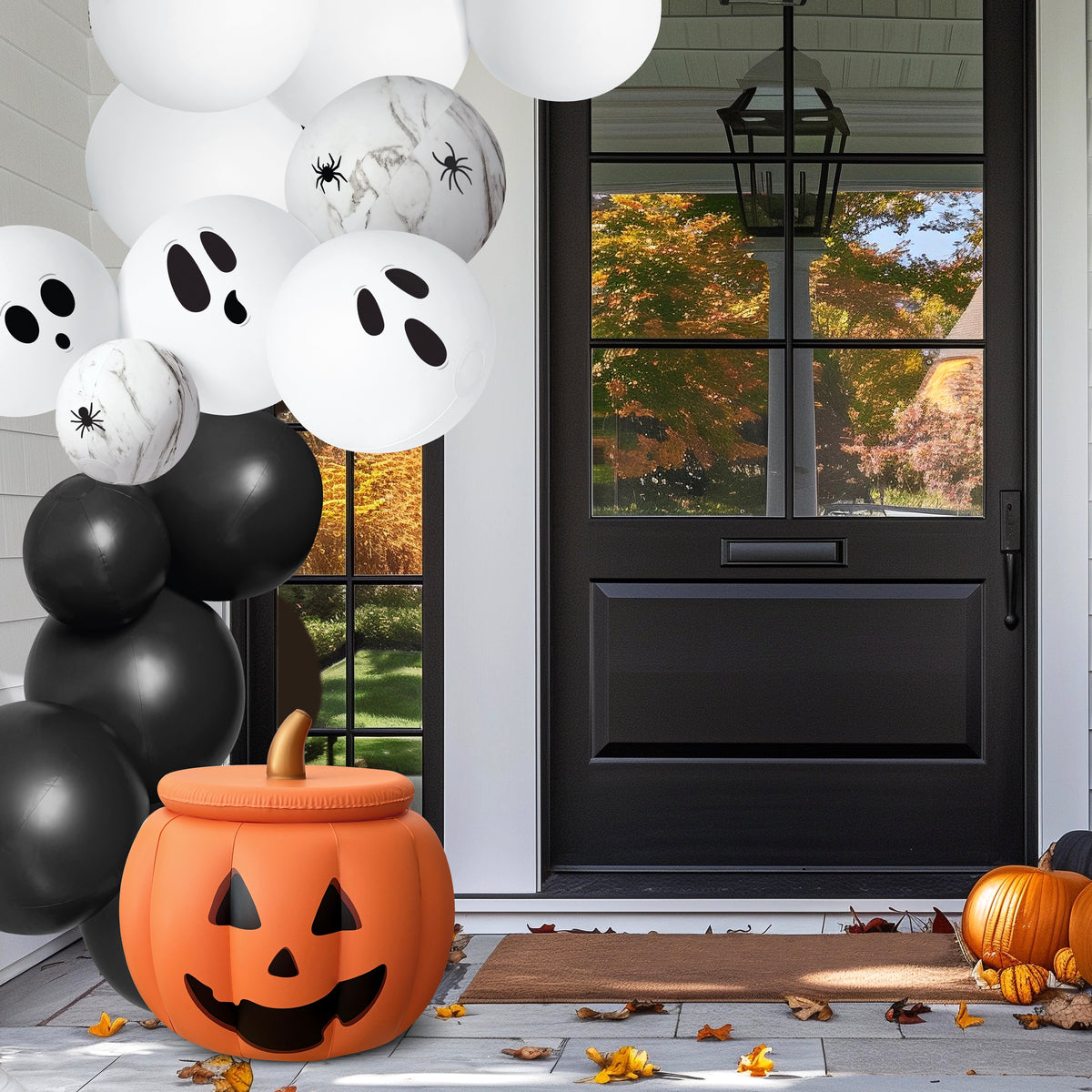 Balloon Garland: 5-Cluster in Spooky Mist • FINAL SALE