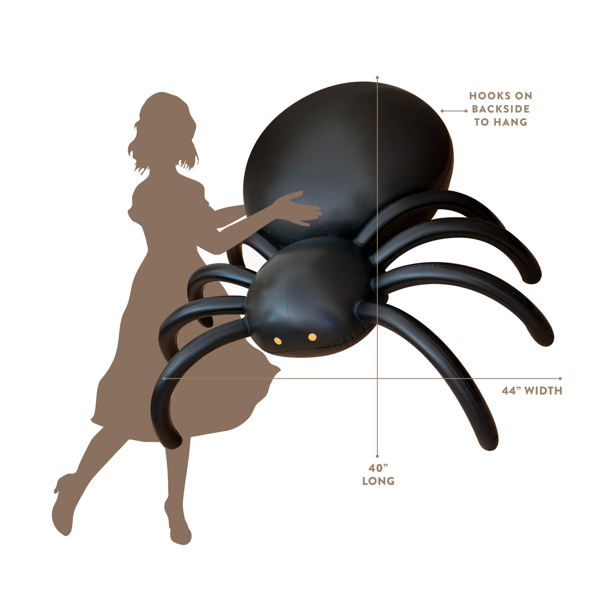 Balloon Garland: Reusable Giant Spider Satin Black • FINAL SALE