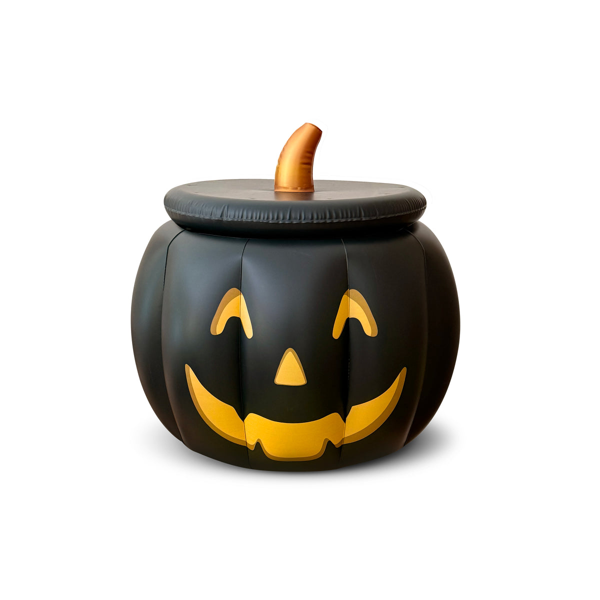 Balloon Garland: Reusable Carved Pumpkin With Lid Satin Black • FINAL SALE