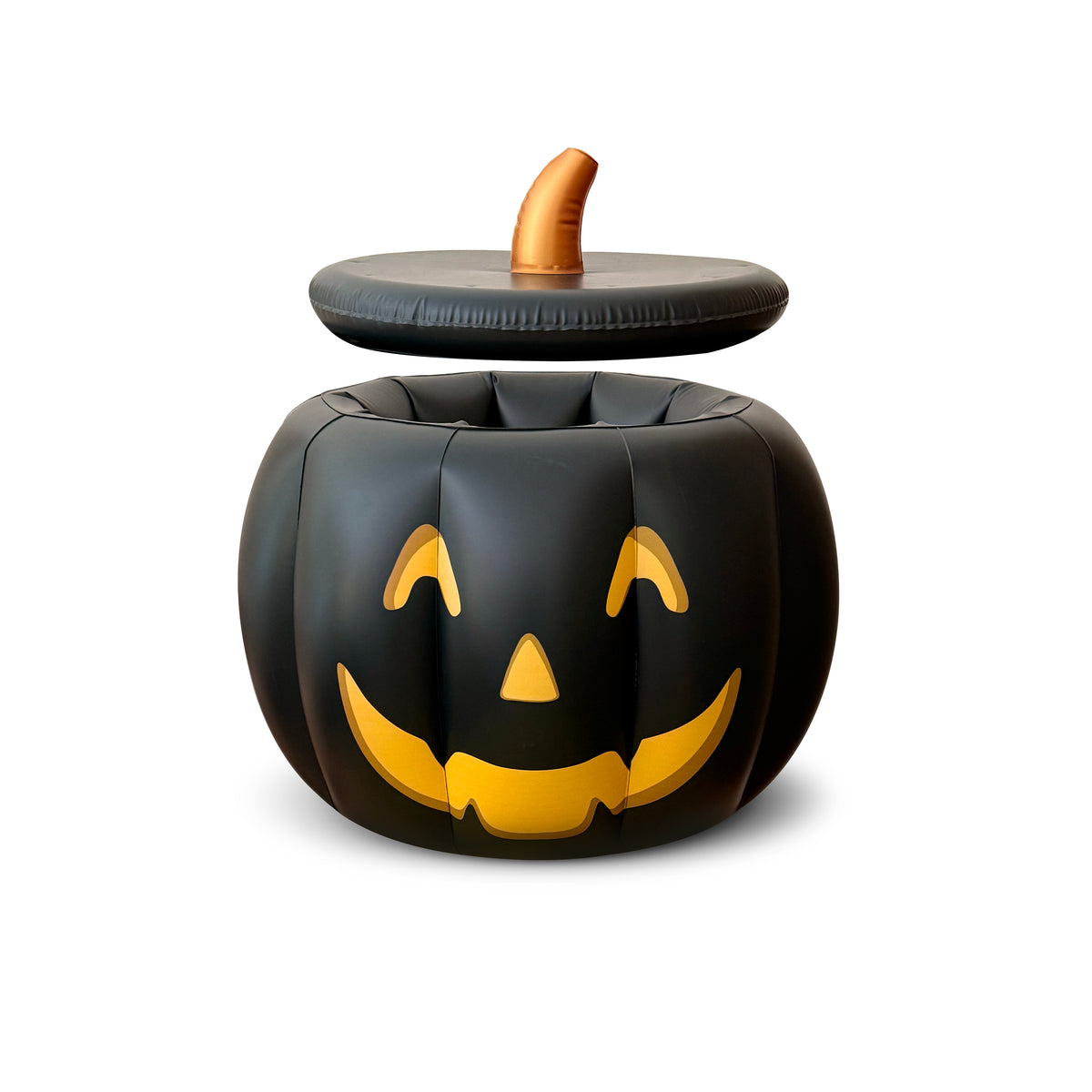 Balloon Garland: Reusable Carved Pumpkin With Lid Satin Black • FINAL SALE