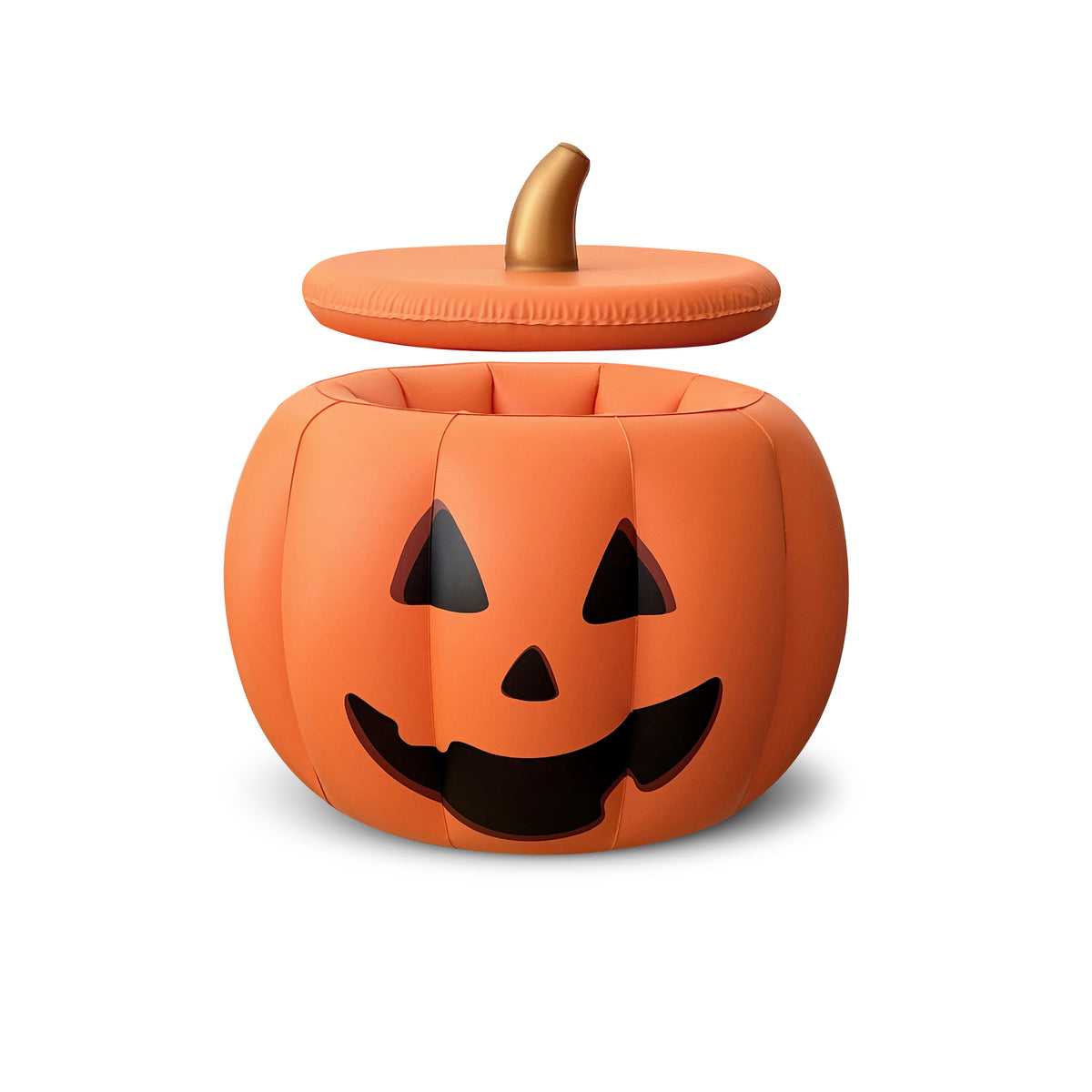 Balloon Garland: Reusable Carved Pumpkin With Lid Matte Harvest Orange• FINAL SALE