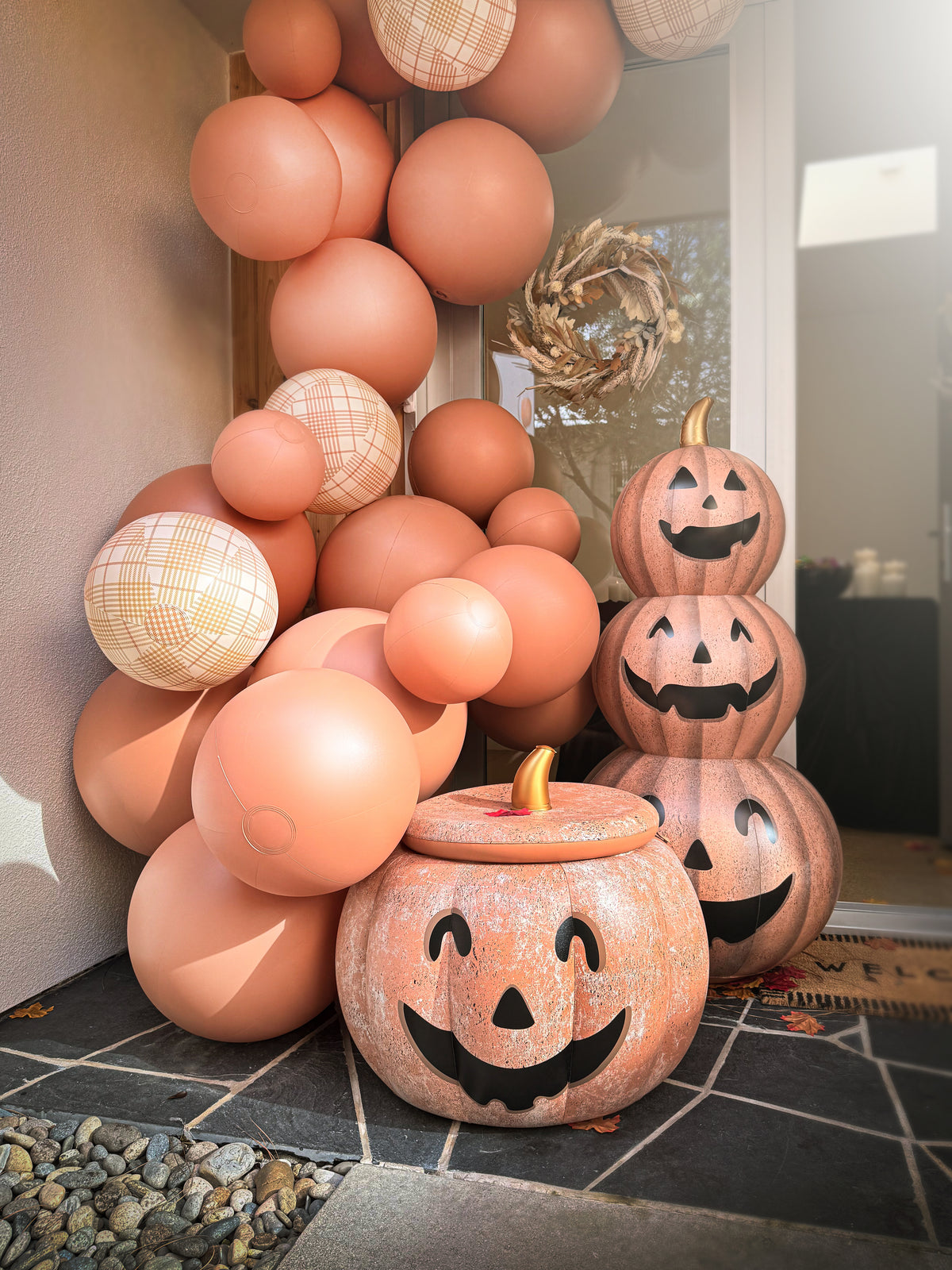 Balloon Garland: Reusable Balloon Terracotta Pumpkin Stack • FINAL SALE