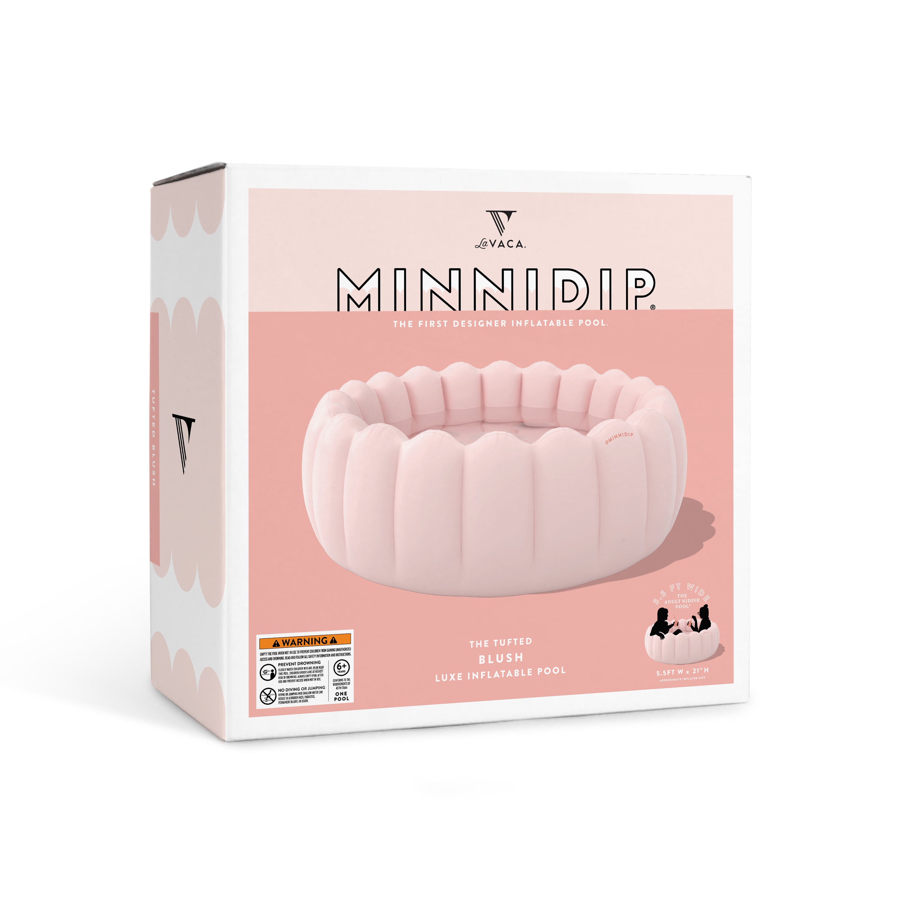 the BLUSH Tufted Luxe Inflatable Pool