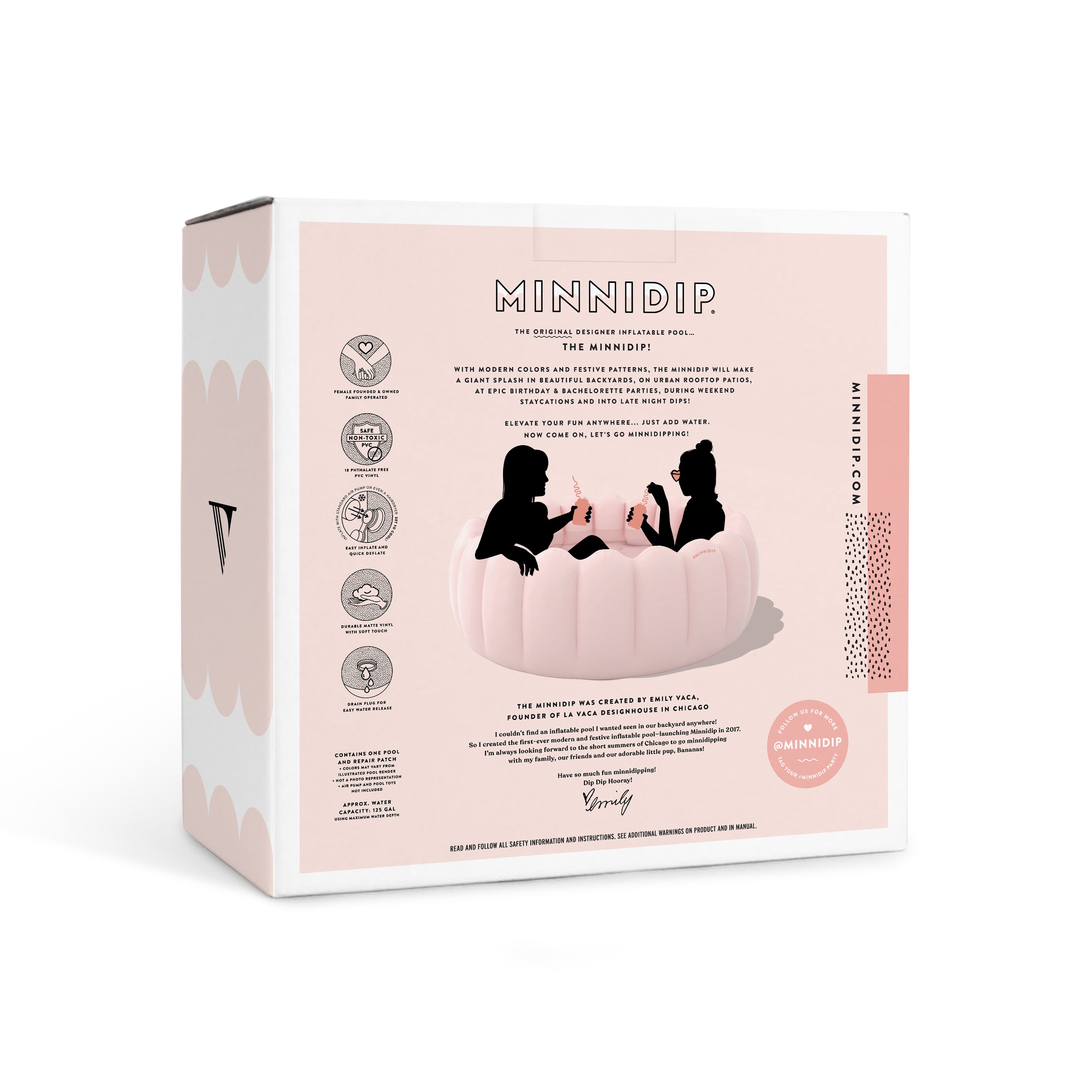 the BLUSH Tufted Luxe Inflatable Pool