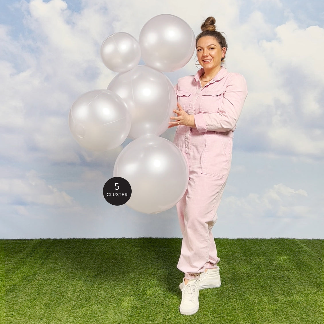 SHIPS NOW • Balloon Garland: 5-Cluster in Blush (Matte) • FINAL SALE