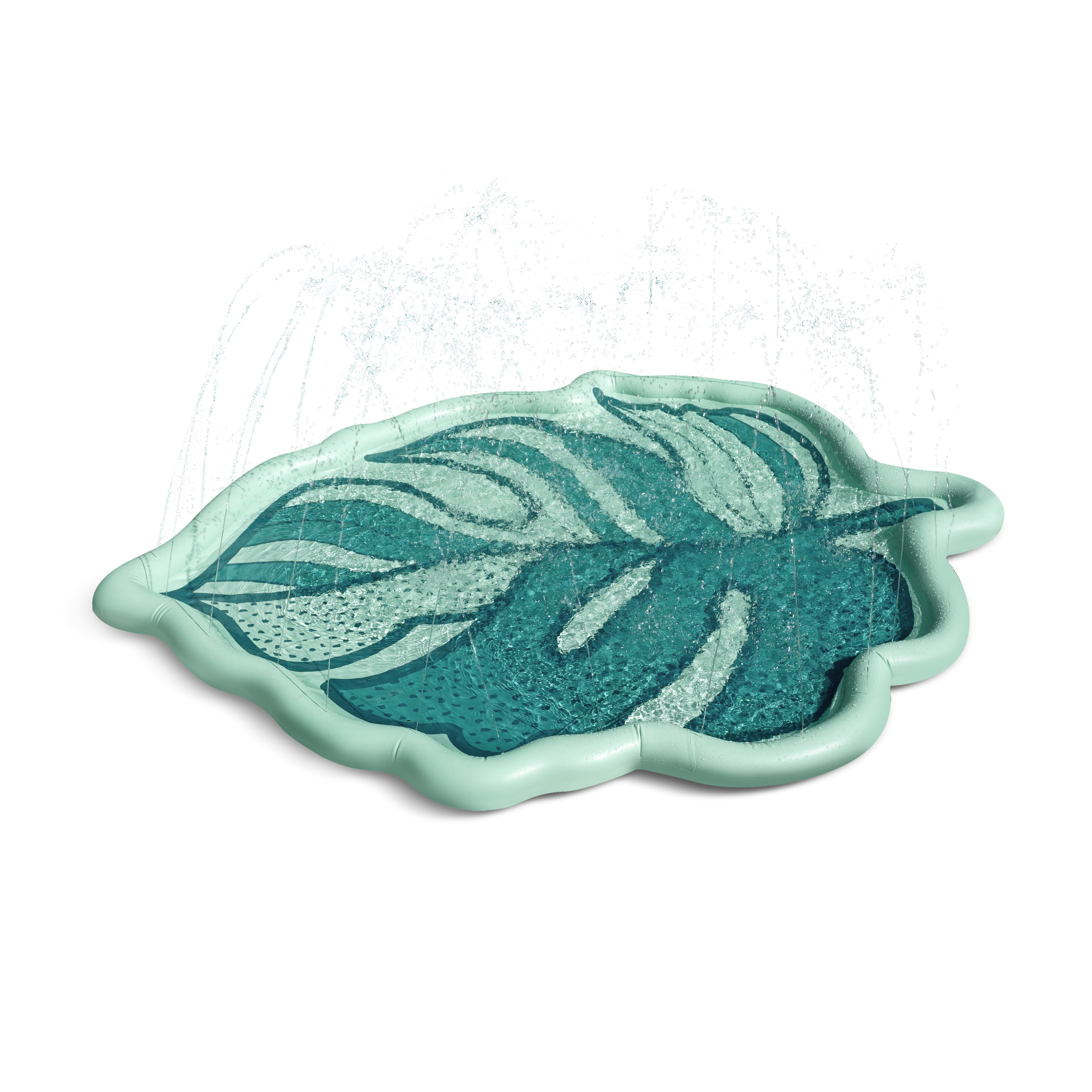 the TROPICAL PALM LEAF splash pad sprinkler