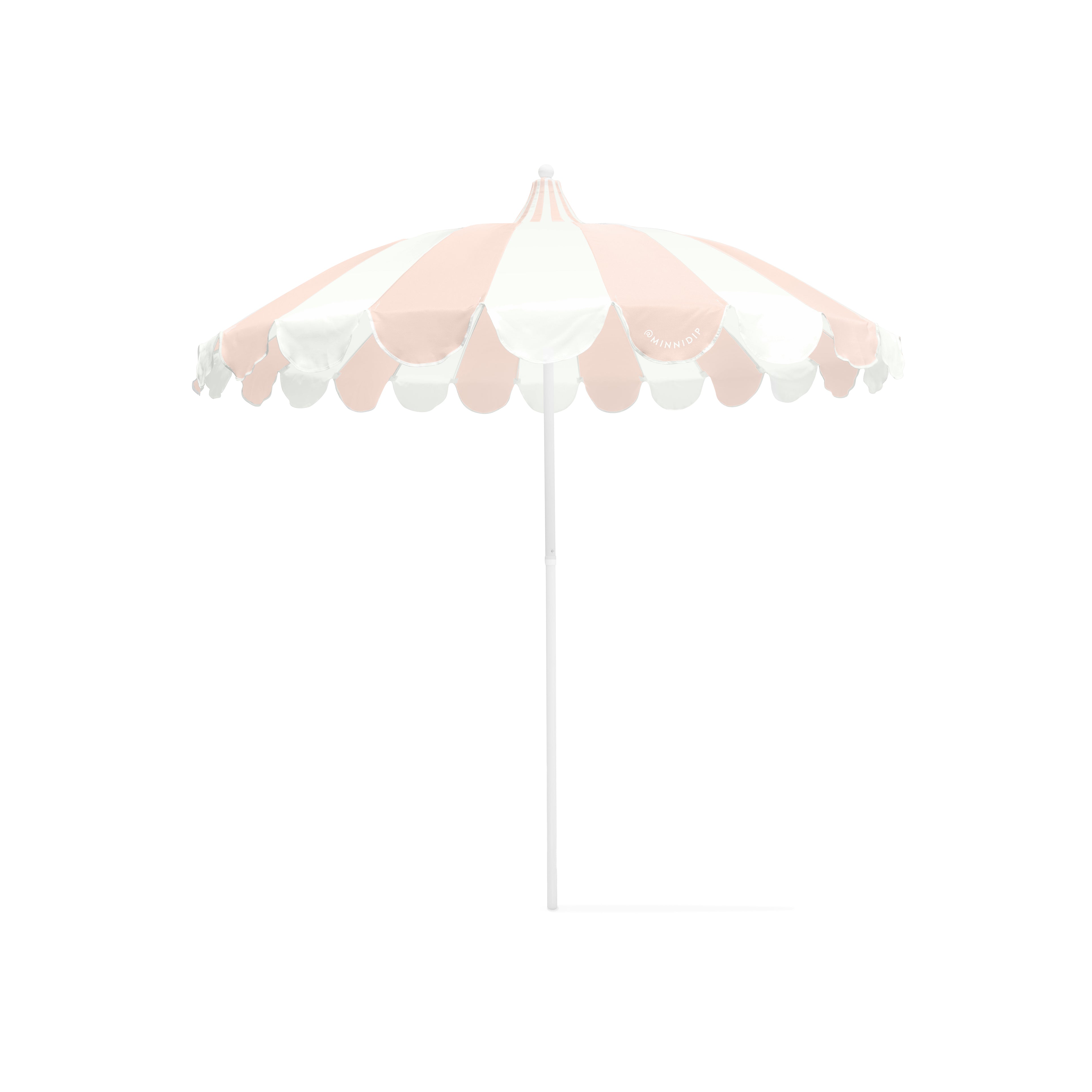 the SCALLOPED Market Umbrella in Blush