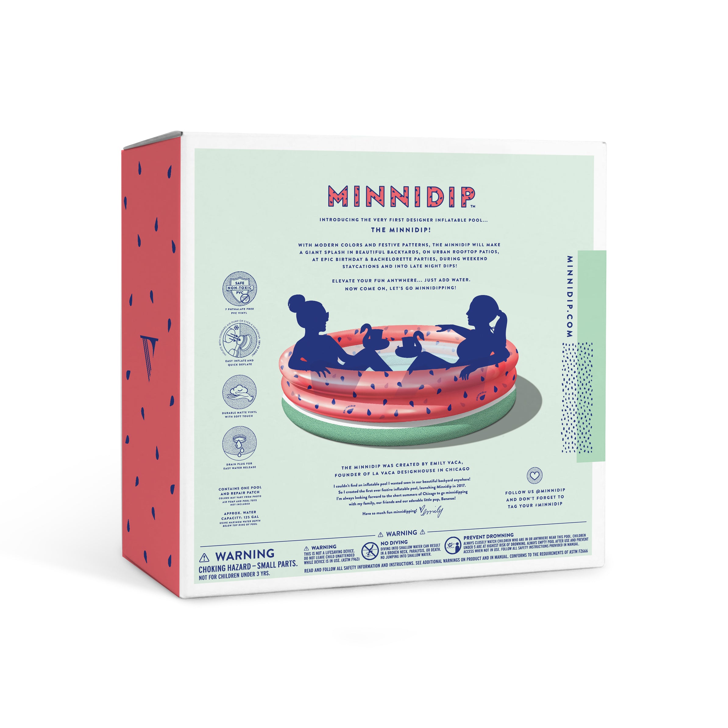 the JUST ADD WATER(MELON)! luxe inflatable pool