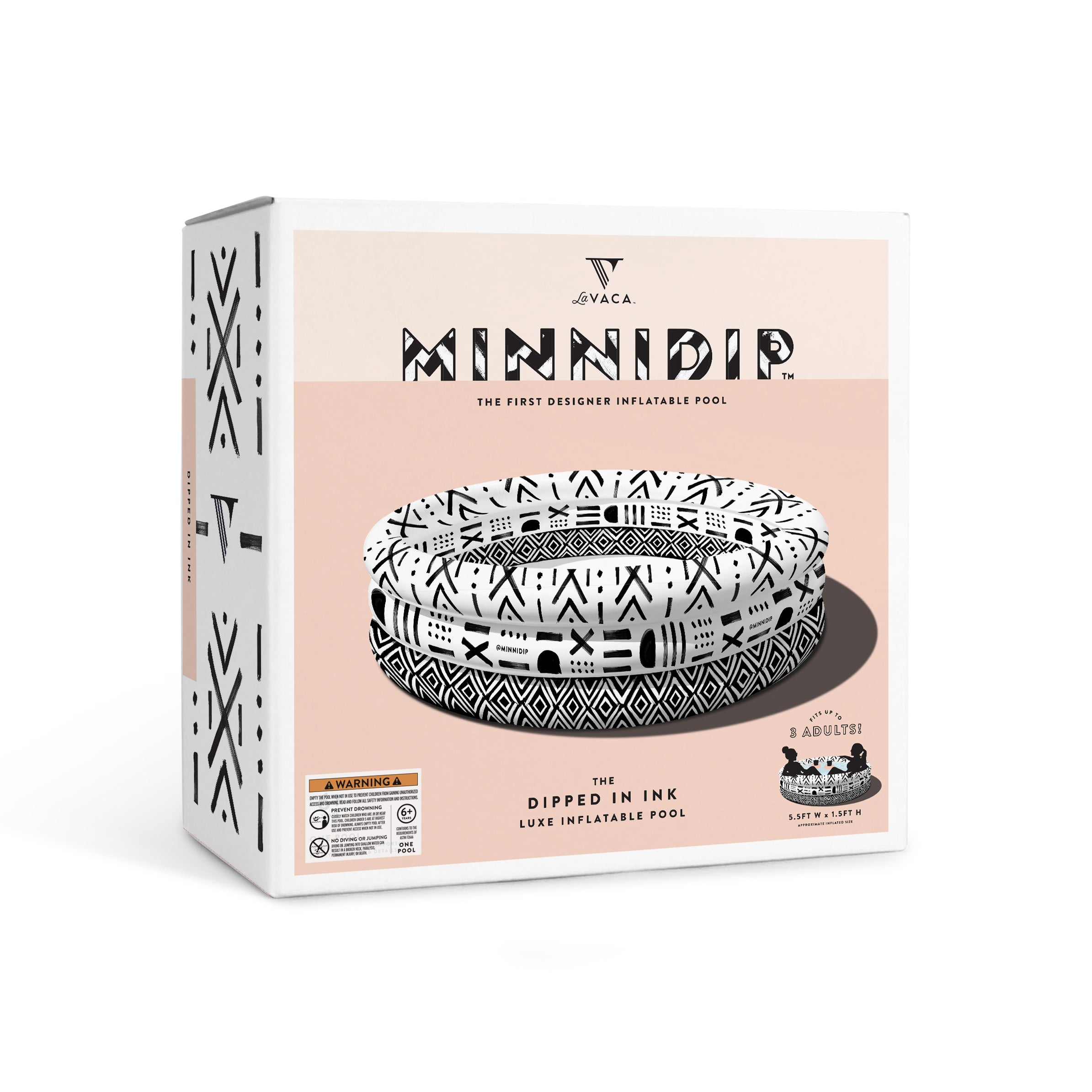 the DIPPED IN INK luxe inflatable pool