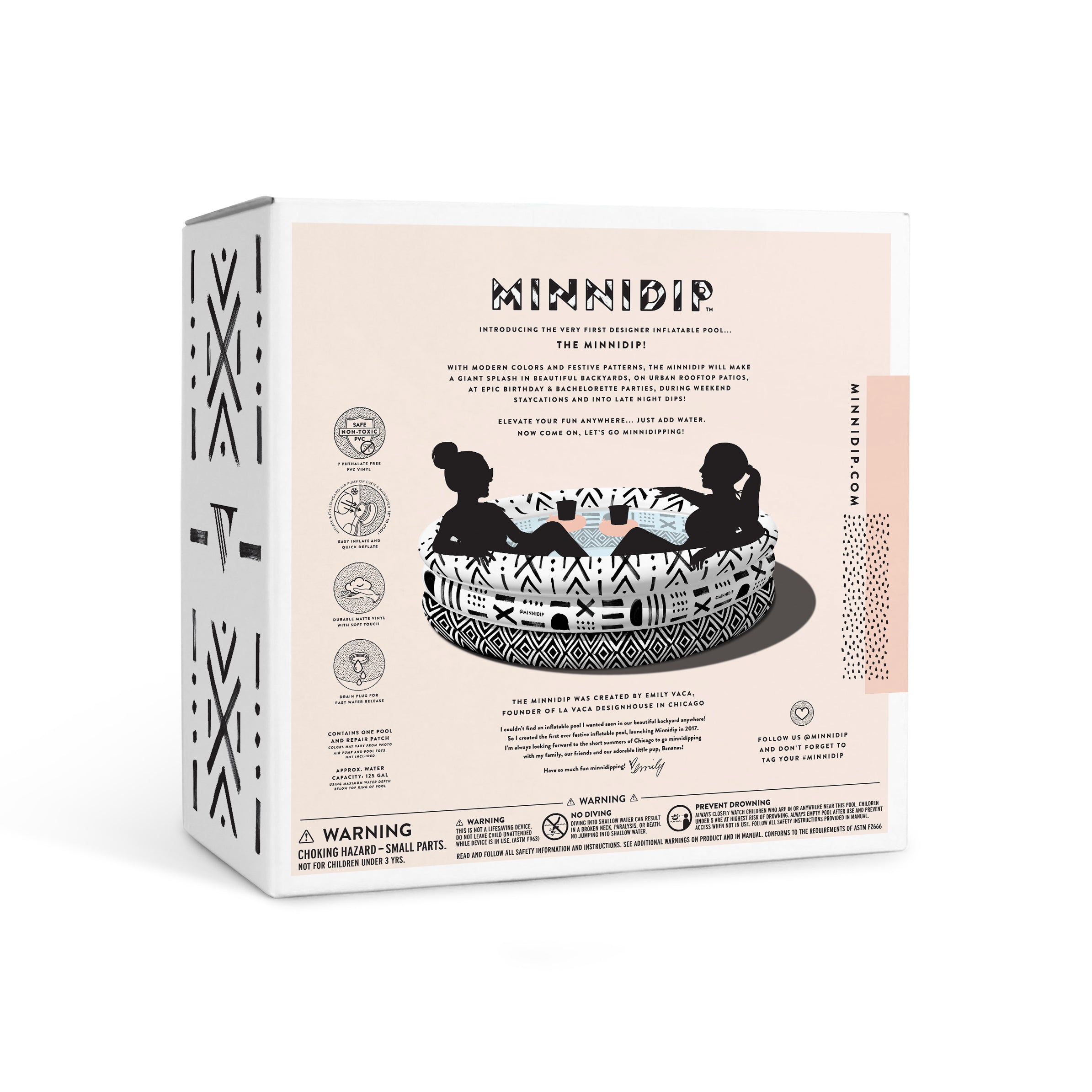 the DIPPED IN INK luxe inflatable pool