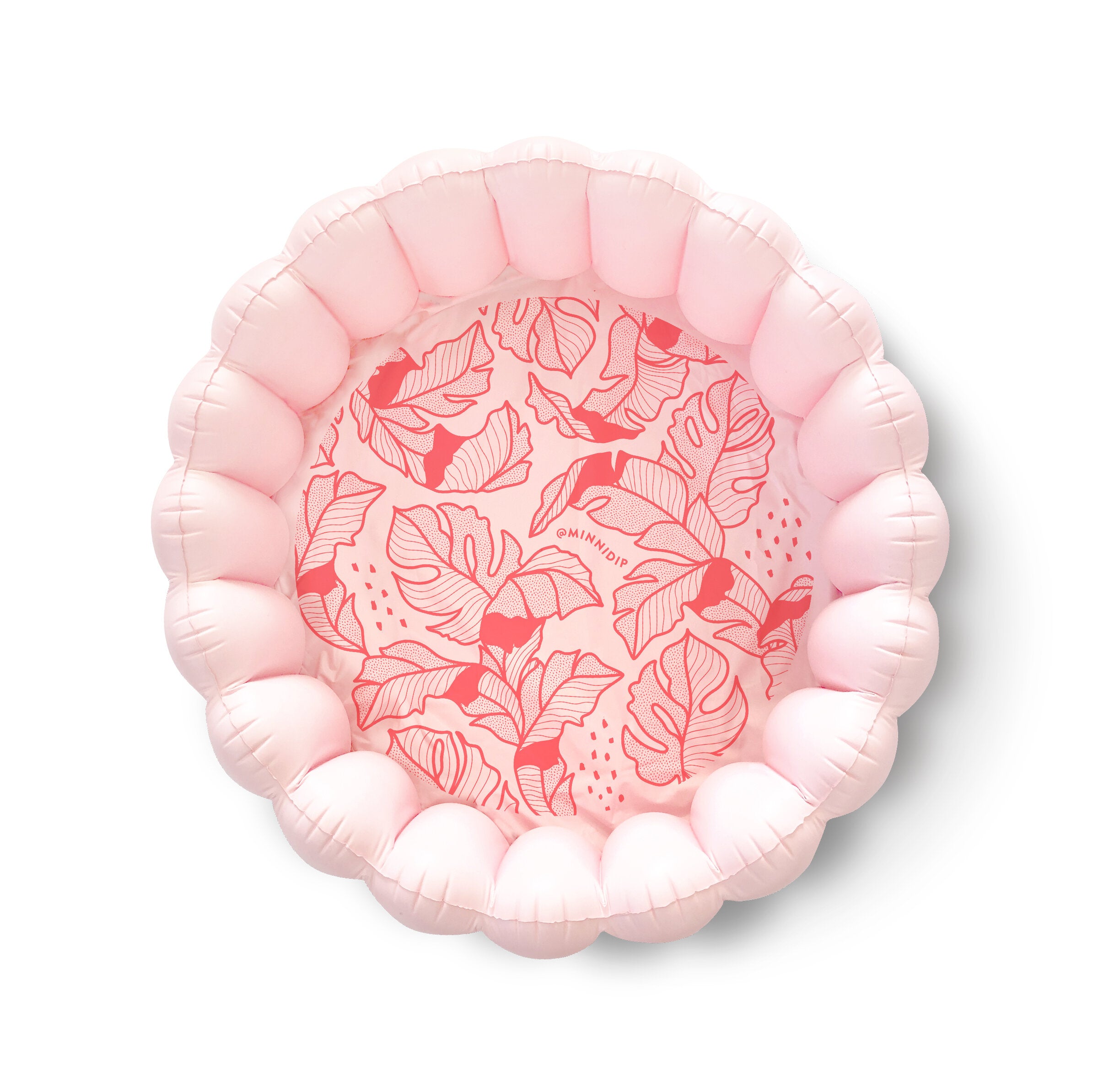 the BLUSHING PALMS luxe inflatable pool