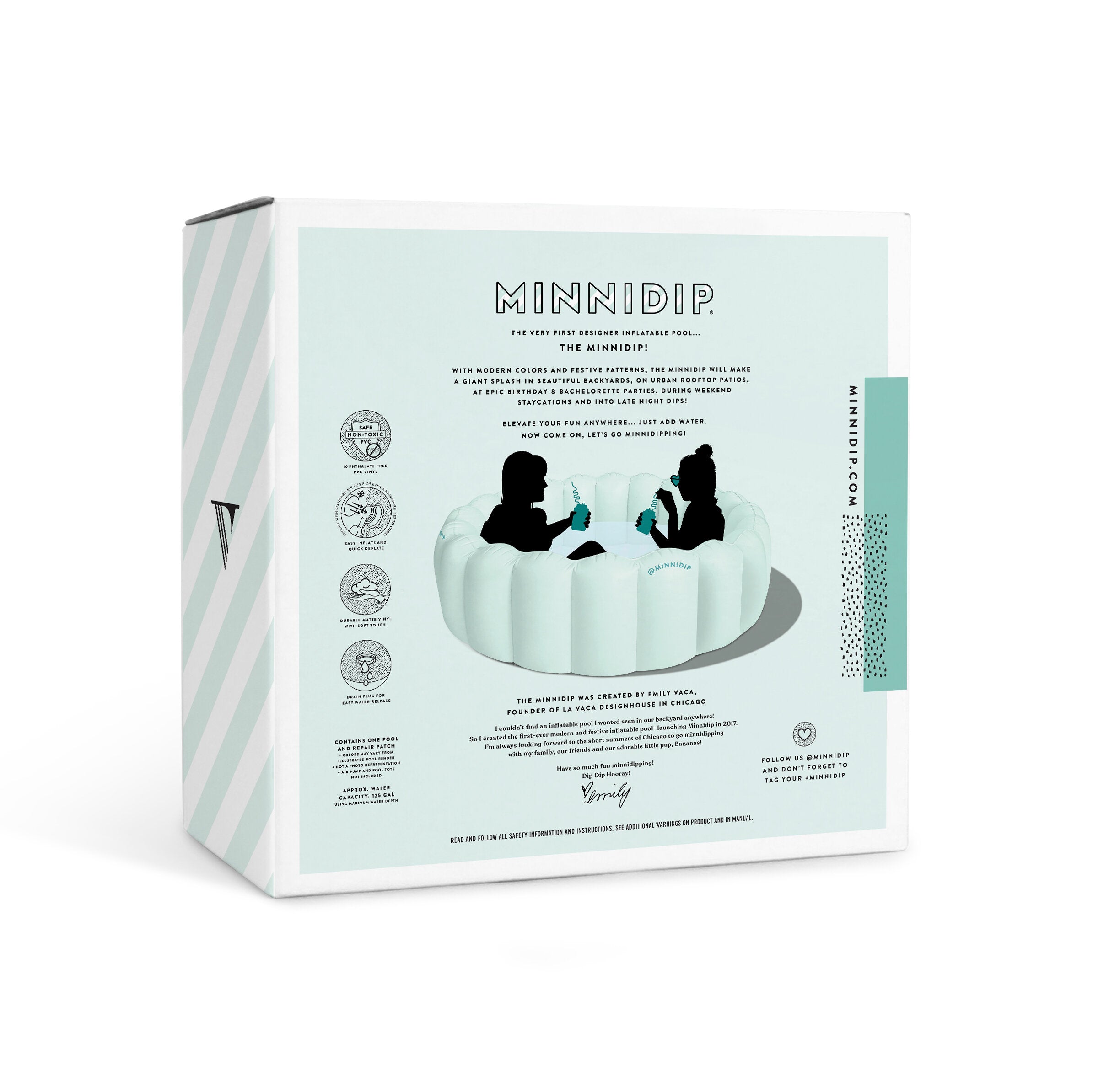 the FRESHLY MINTED luxe inflatable pool