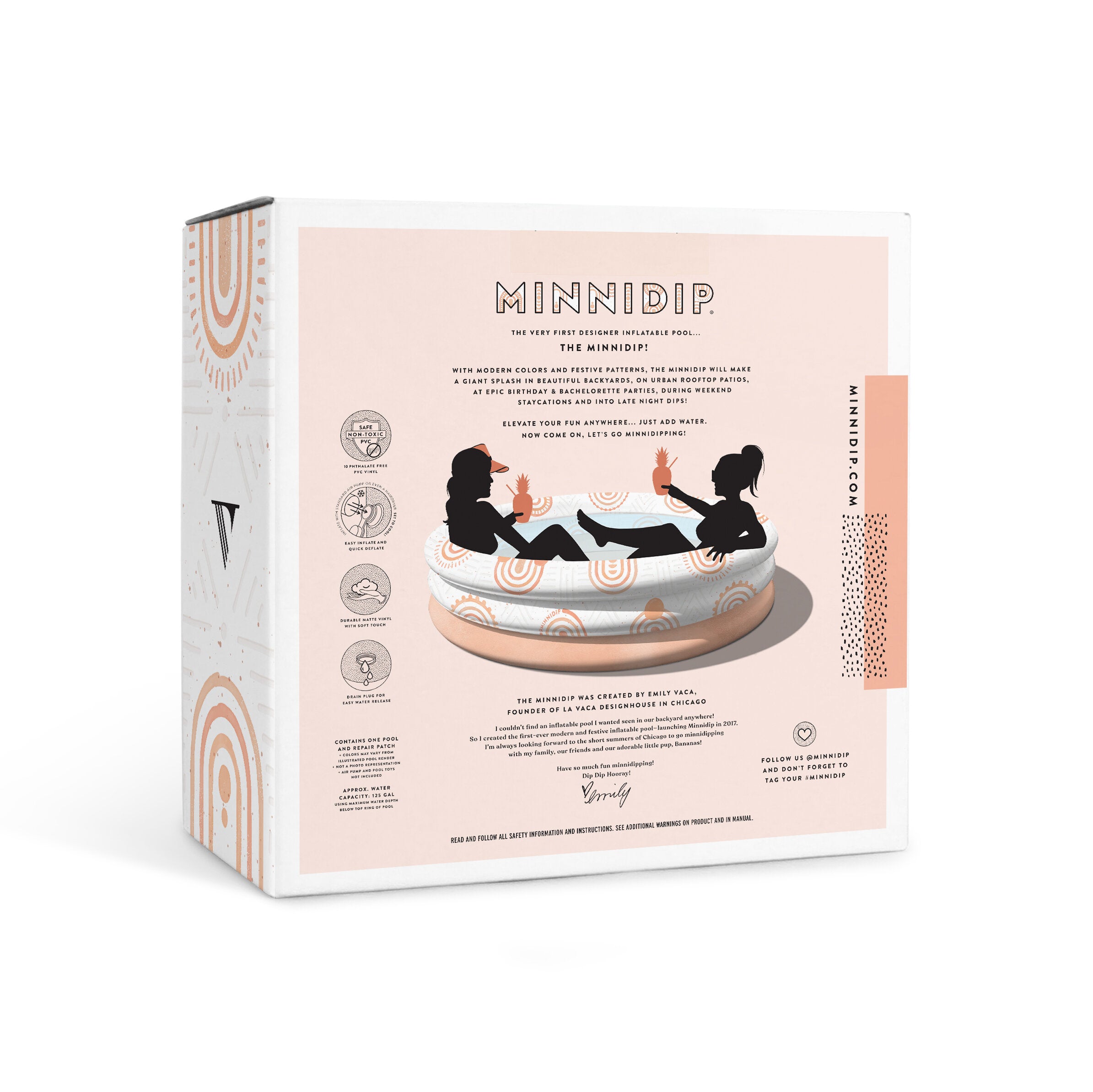 the SUNKISSED TERRACOTTA luxe inflatable pool