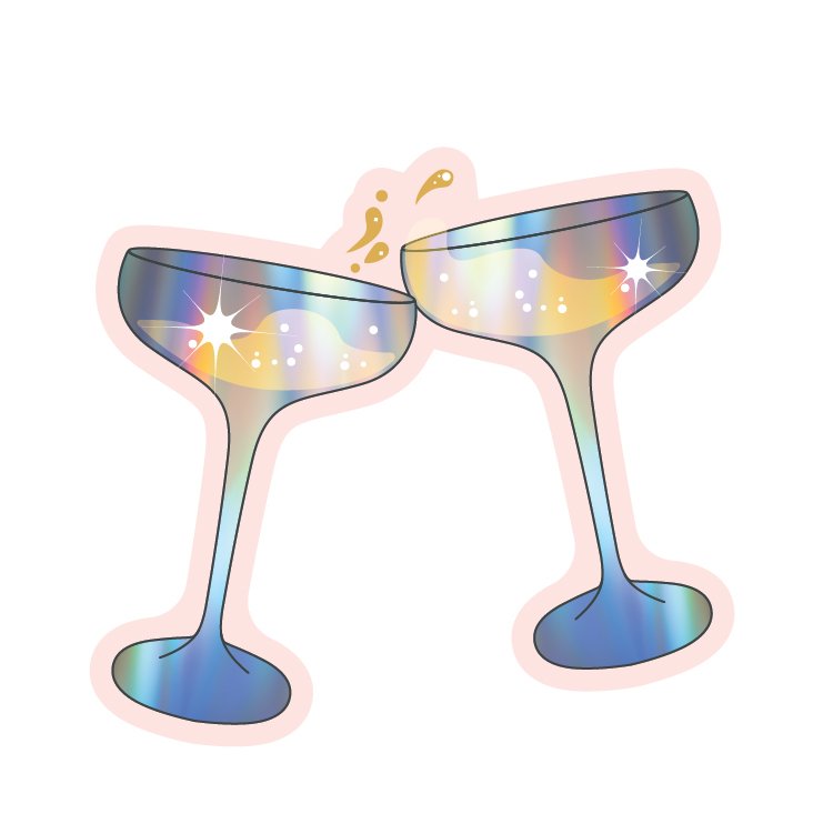 POOL FL(AIR)™ in CHAMPAGNE CLINK (HOLOGRAPHIC)