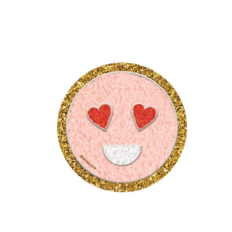 POOL FL(AIR)™ in HEART EYES CHENILLE GLITTER PATCH